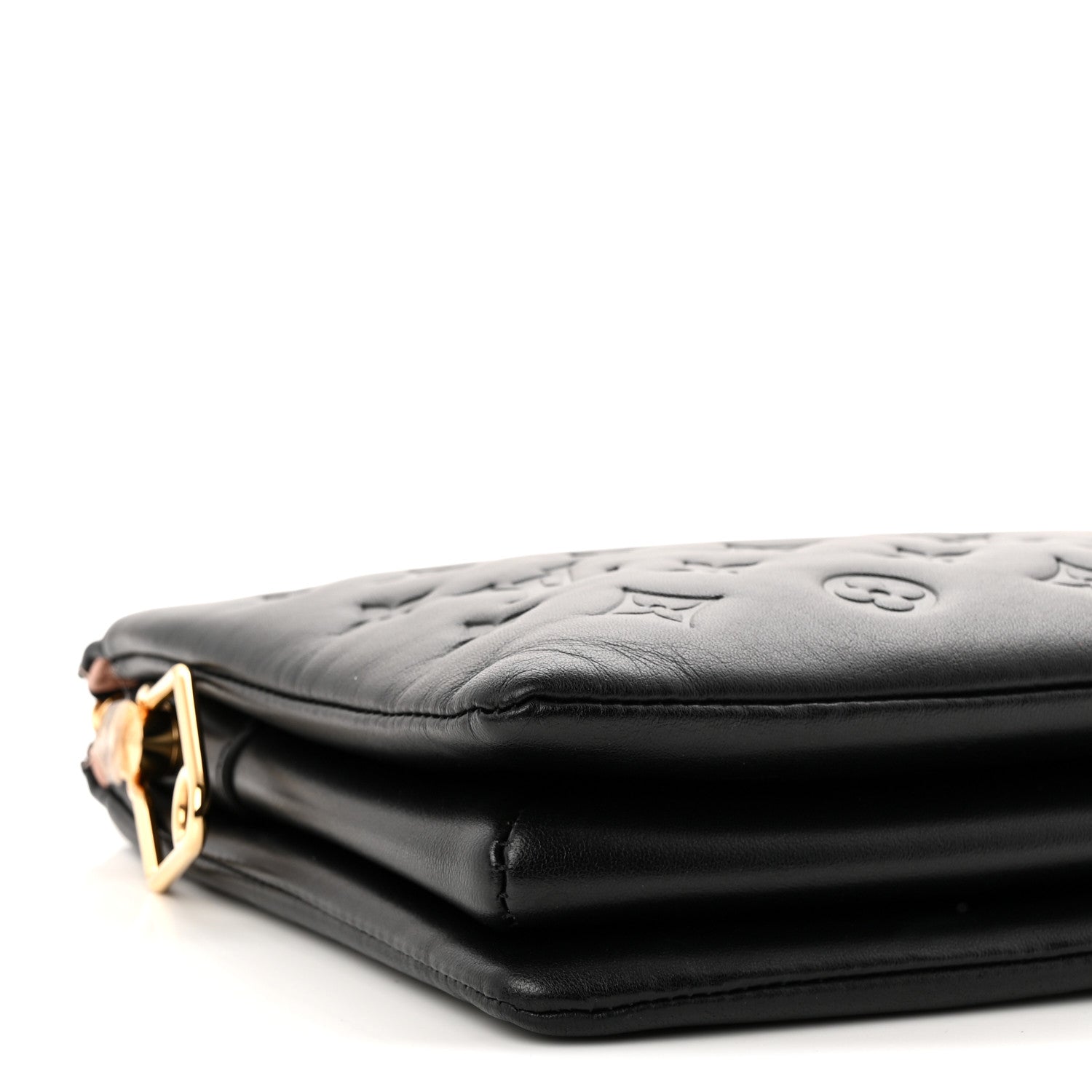 Lambskin Embossed Monogram Coussin PM Black
