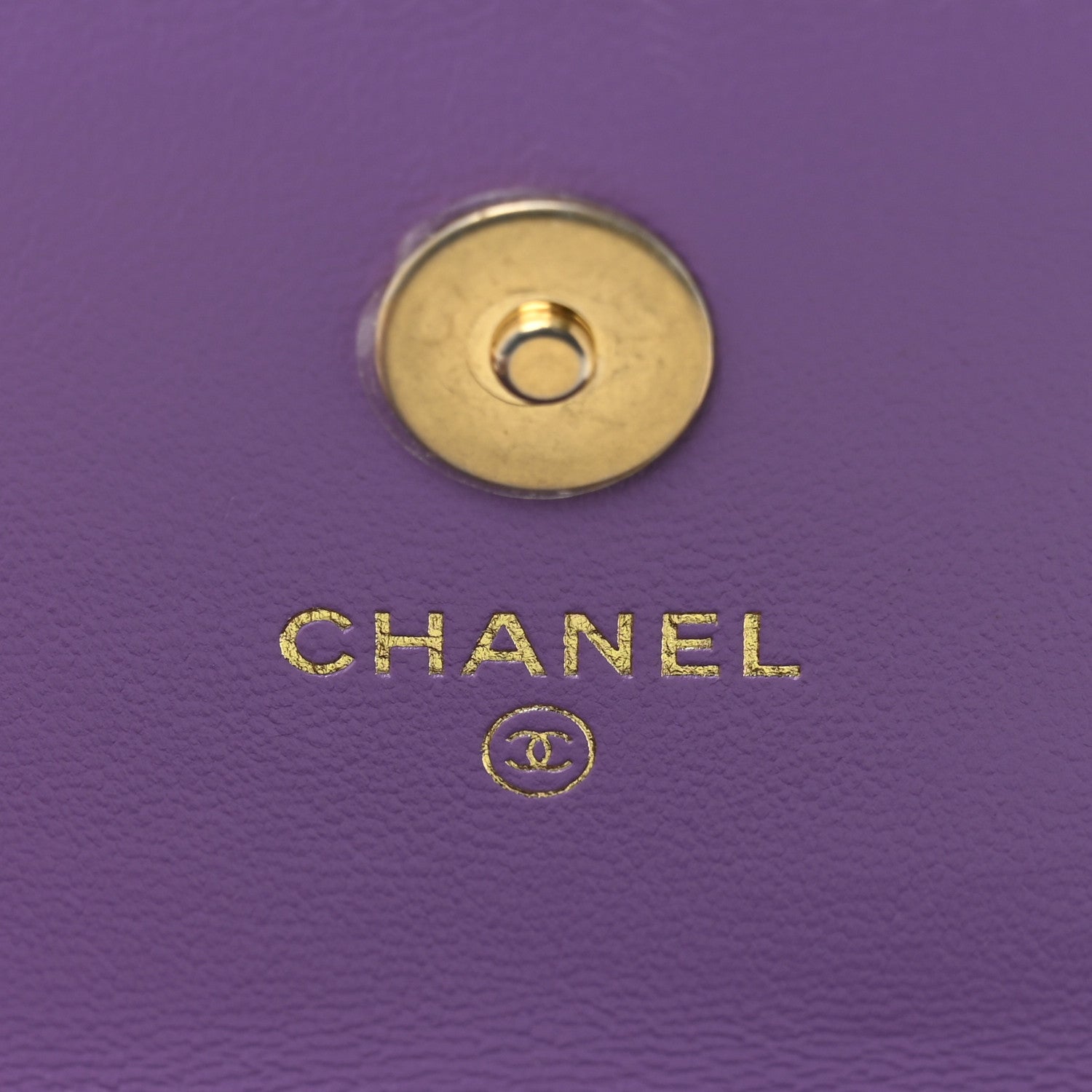 Lambskin Enamel Quilted Pending CC Flap Belt Bag Purple