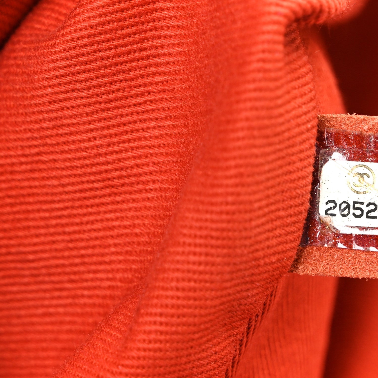 Grained Calfskin Large Natural Beauty Flap Orange