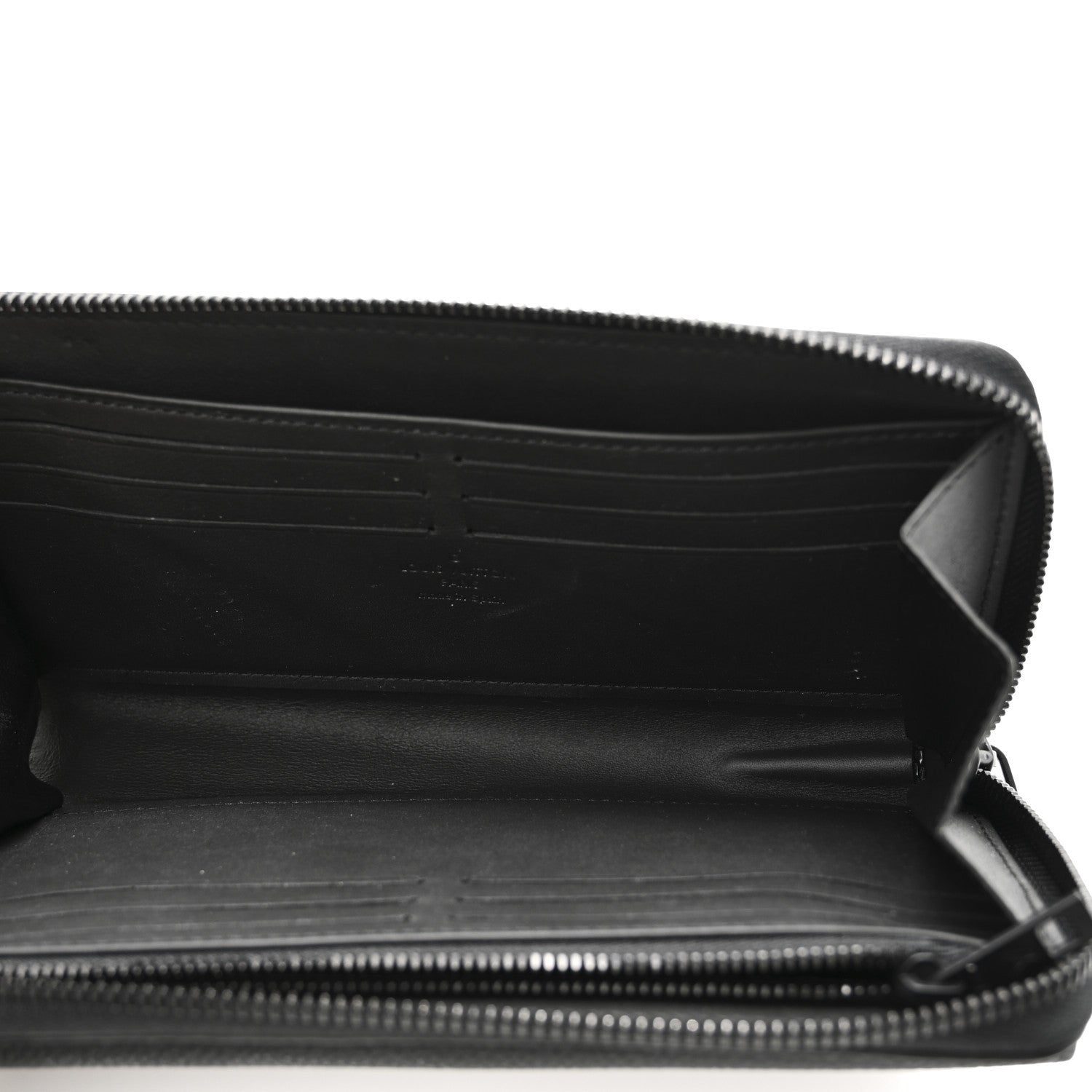 Grained Calfskin Aerogram Long Wallet Black
