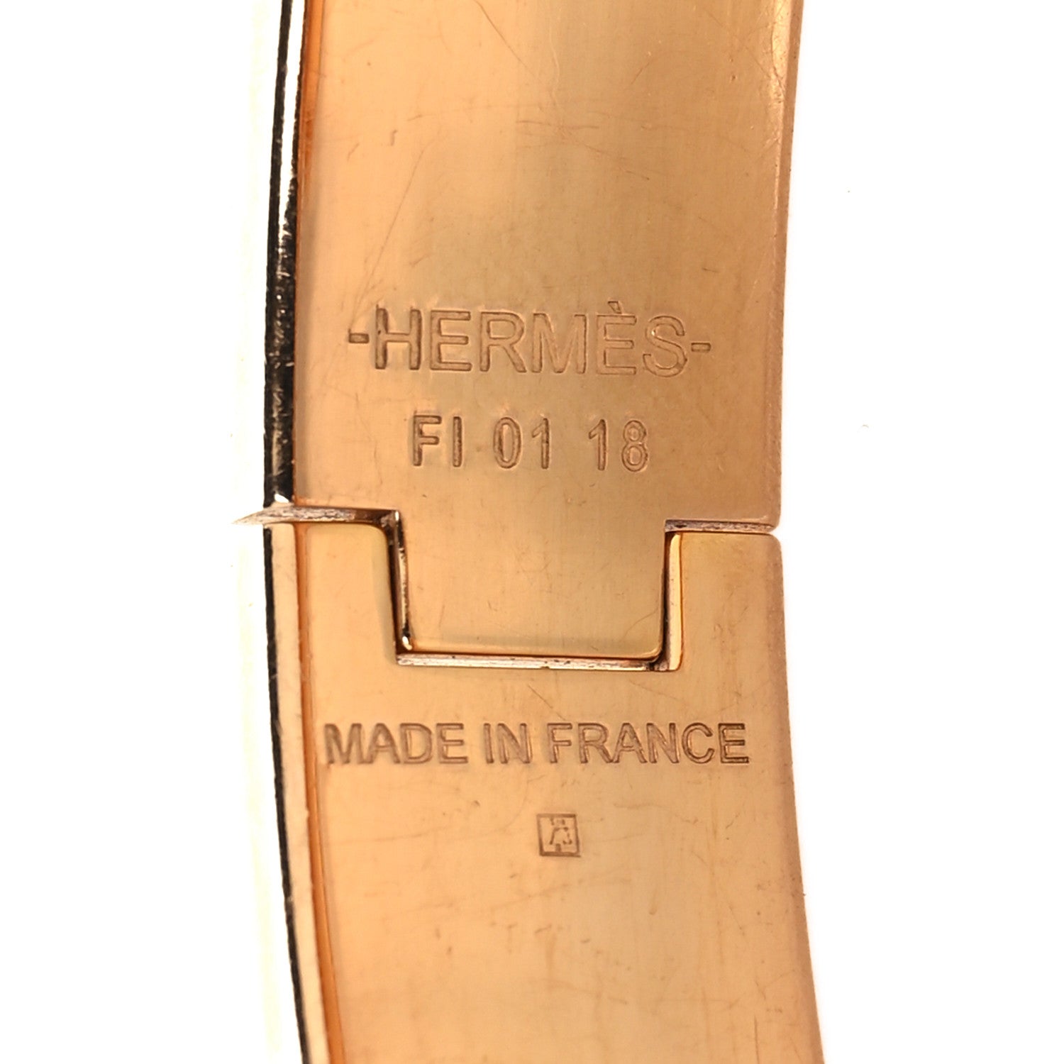 Enamel Narrow Clic Clac H Bracelet PM White