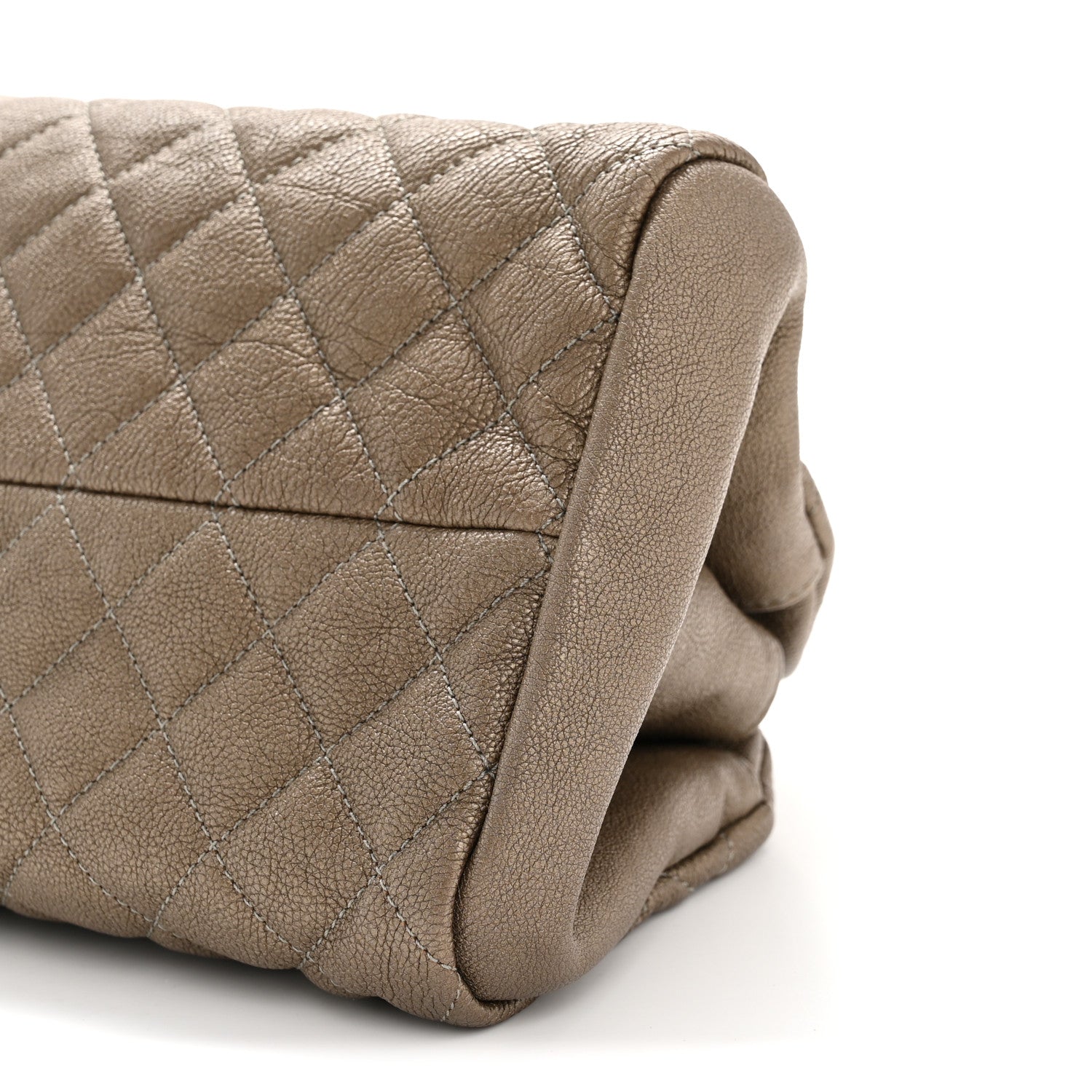 Metallic Caviar Quilted Medium Just Mademoiselle Beige