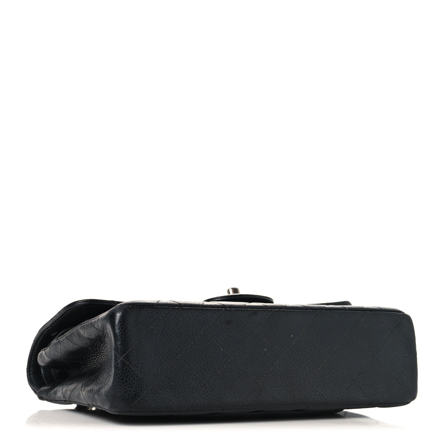 Caviar Quilted Small Double Flap Black