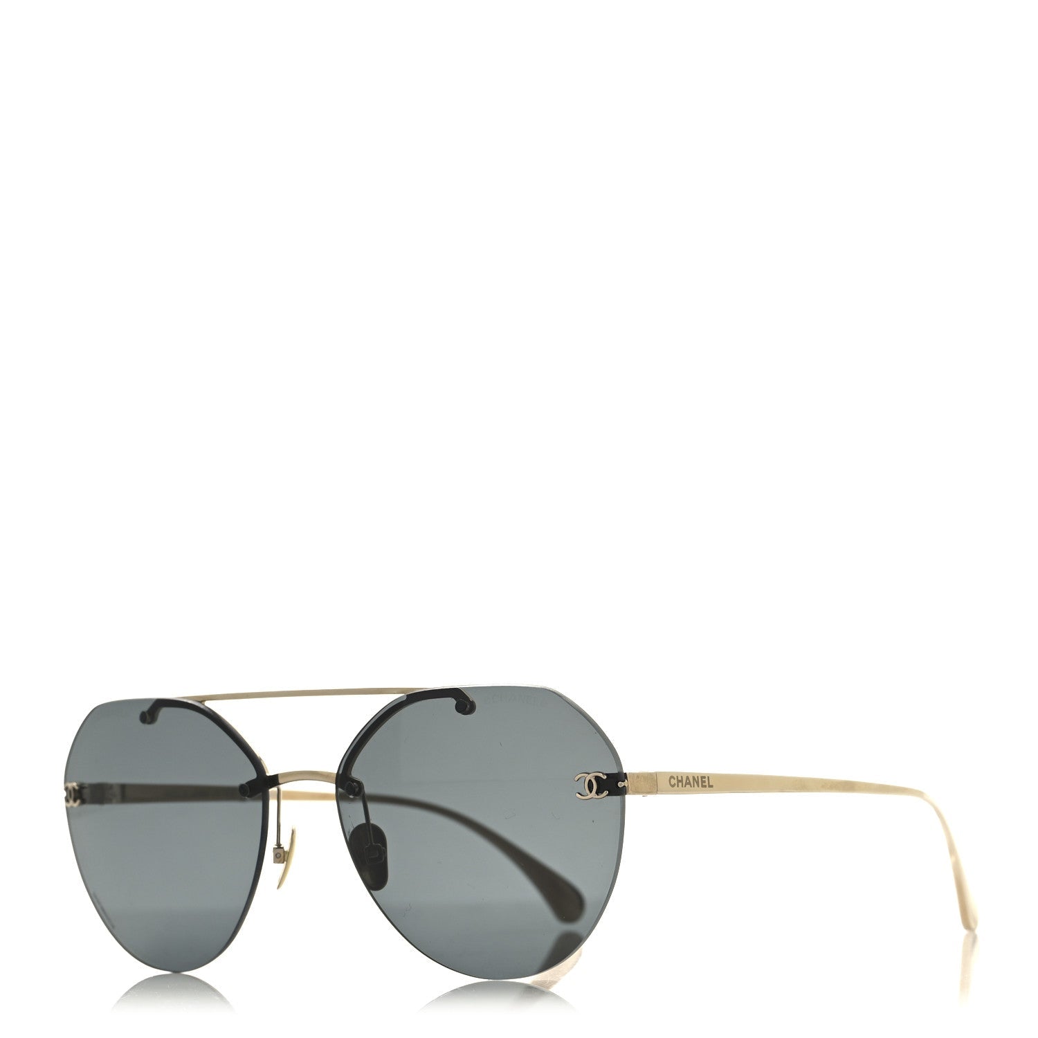 Titanium CC Pilot Aviator Sunglasses 4272-T Black Gold