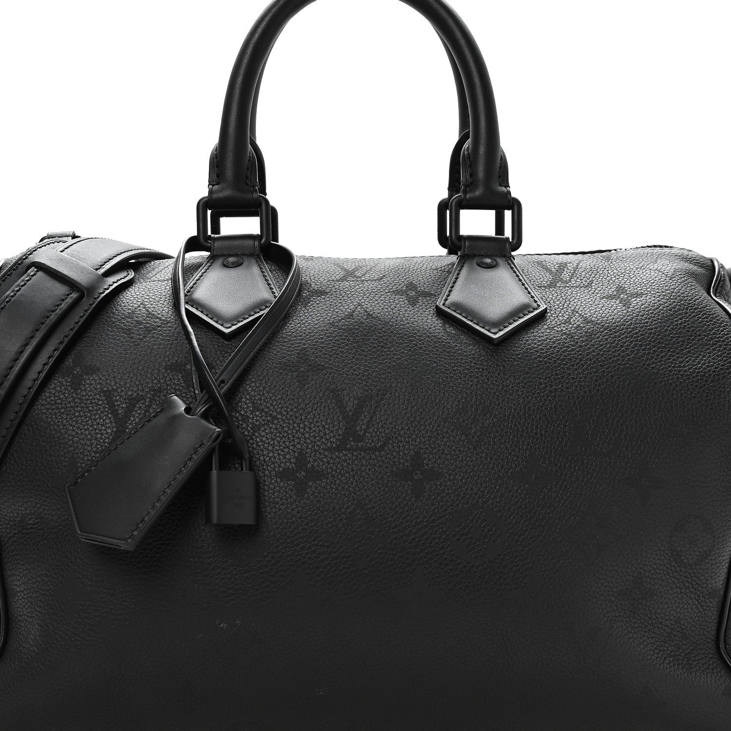 Calfskin Monogram Speedy P9 Bandouliere 30 Ultra Black