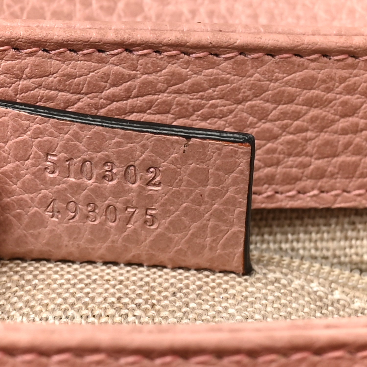 Dollar Calfskin Interlocking G Top Handle Shoulder Bag Soft Pink