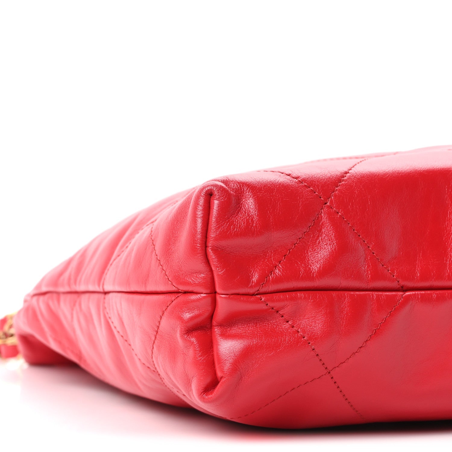 Shiny Calfskin Quilted Small Chanel 22 Red