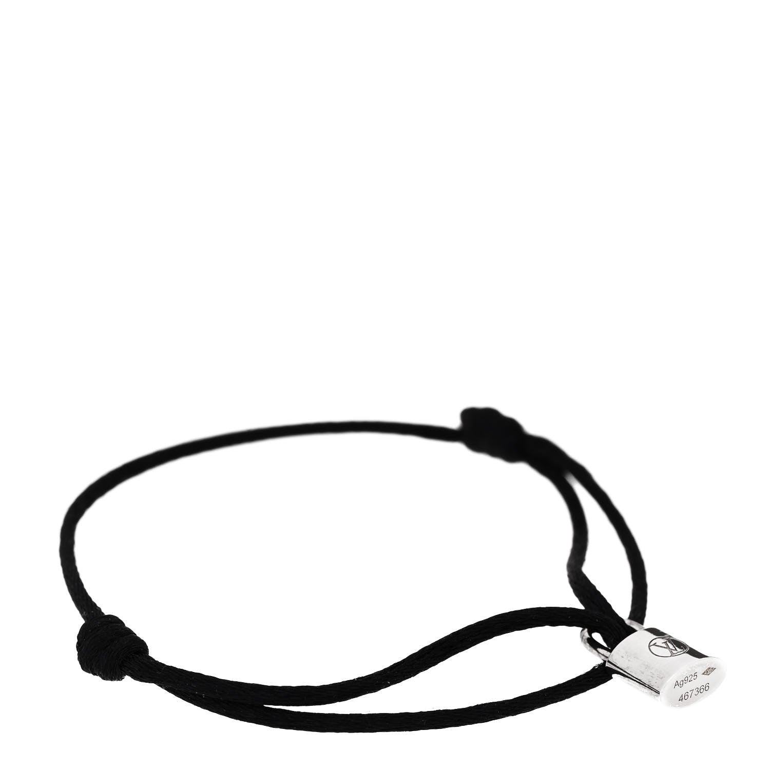 X UNICEF Sterling Silver Lockit Bracelet Black