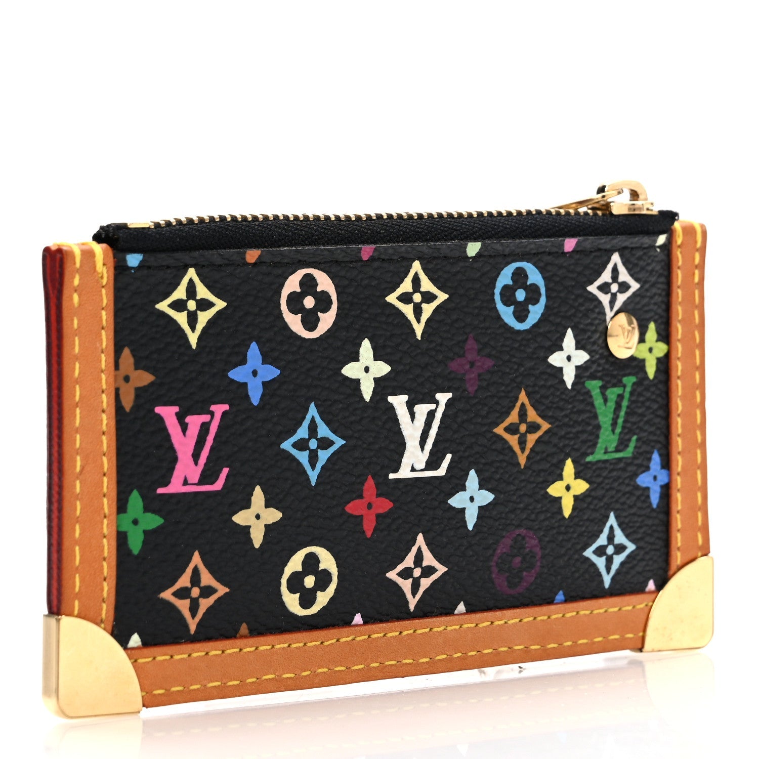 Monogram Multicolor Key Pouch Black