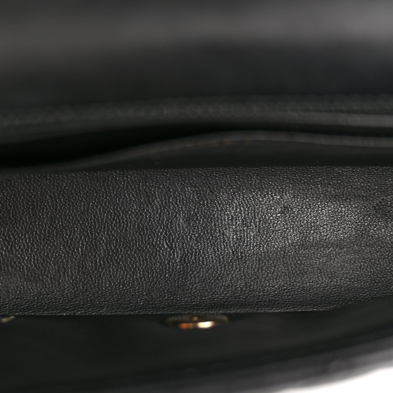 Lambskin Chevron Quilted Mini Rectangular Flap Black