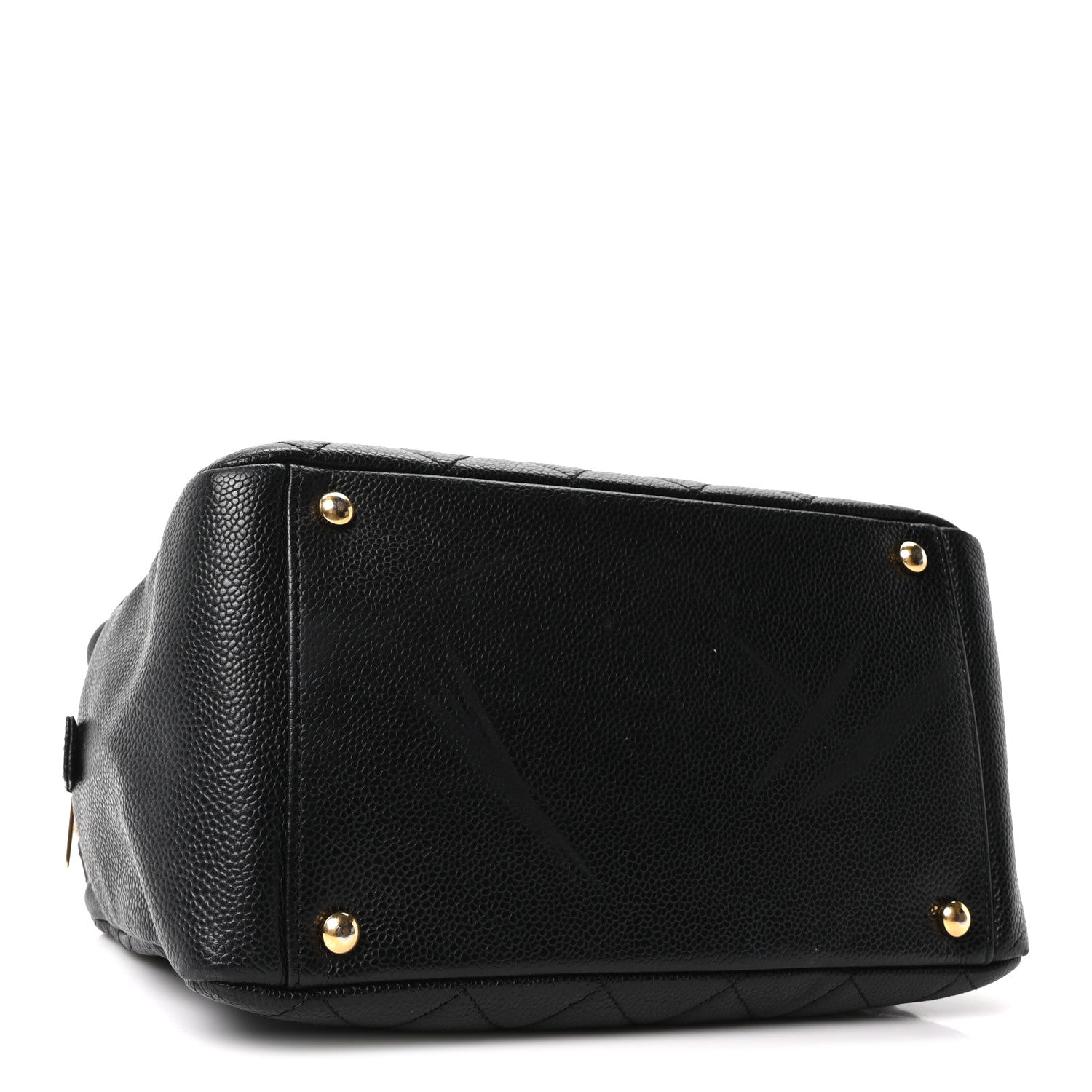 Caviar Quilted Petit Timeless Tote PTT Black