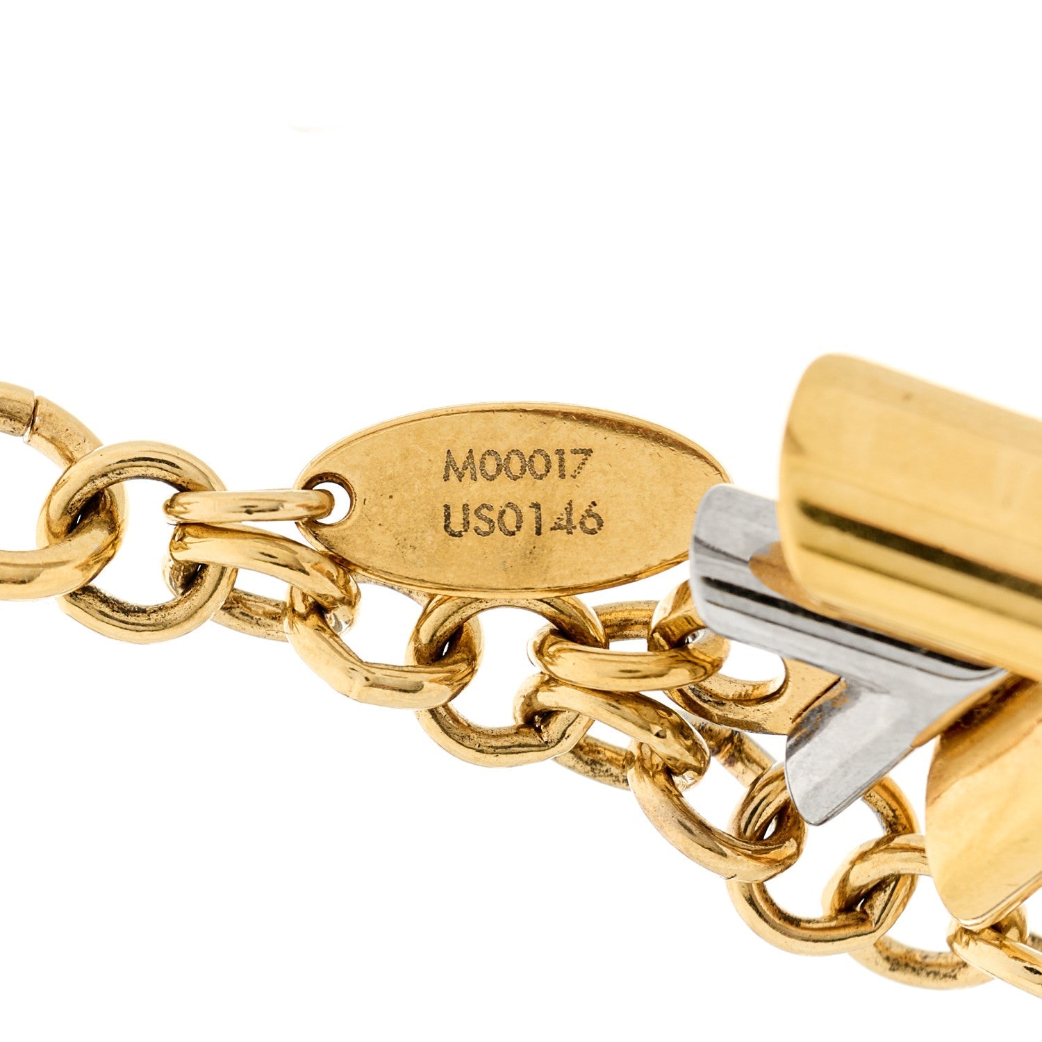 Jingle V Chain Bag Charm Gold