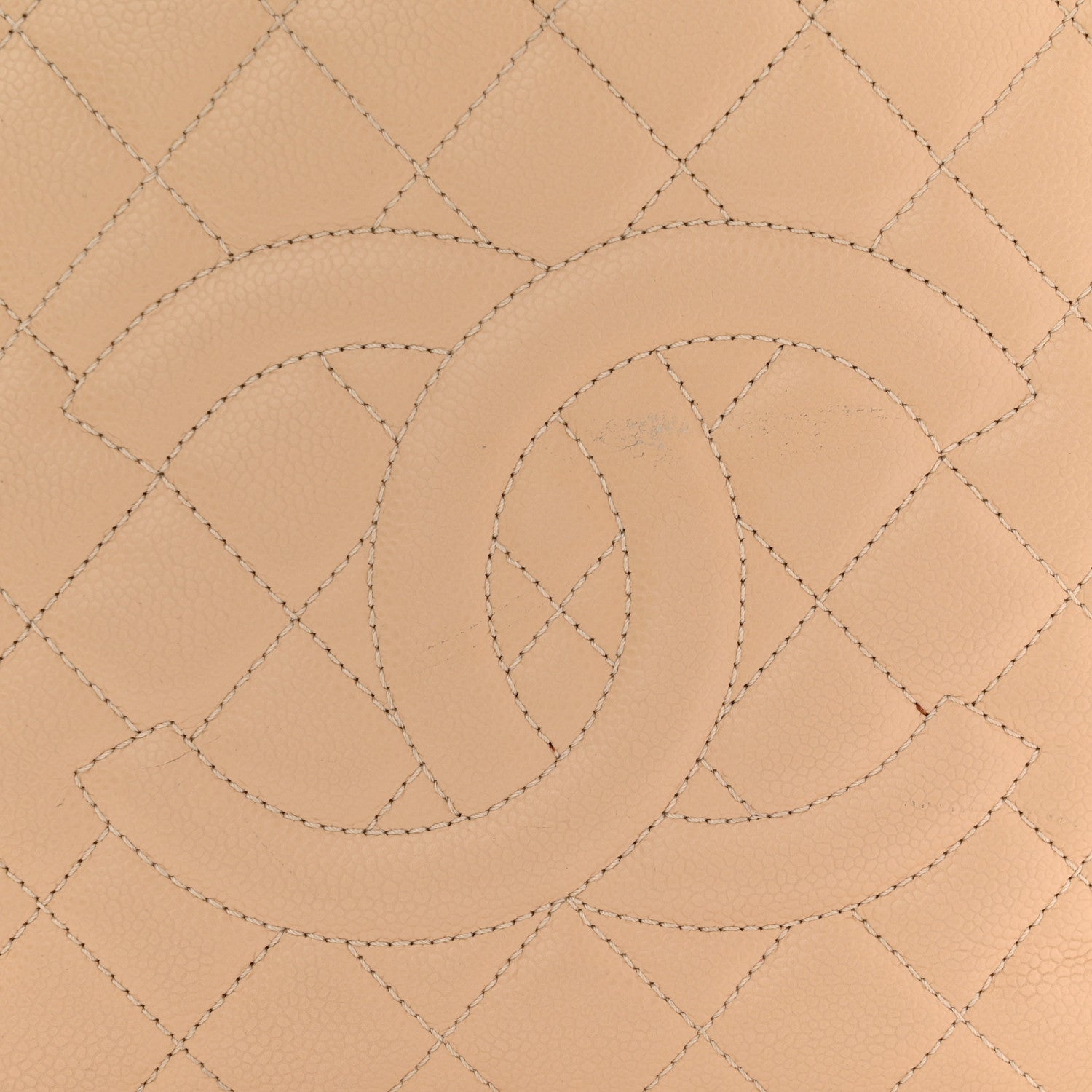 Caviar Quilted Grand Shopping Tote GST Beige Clair