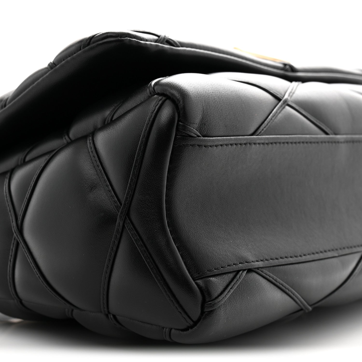 Lambskin Malletage Top Handle GO-14 GM Black