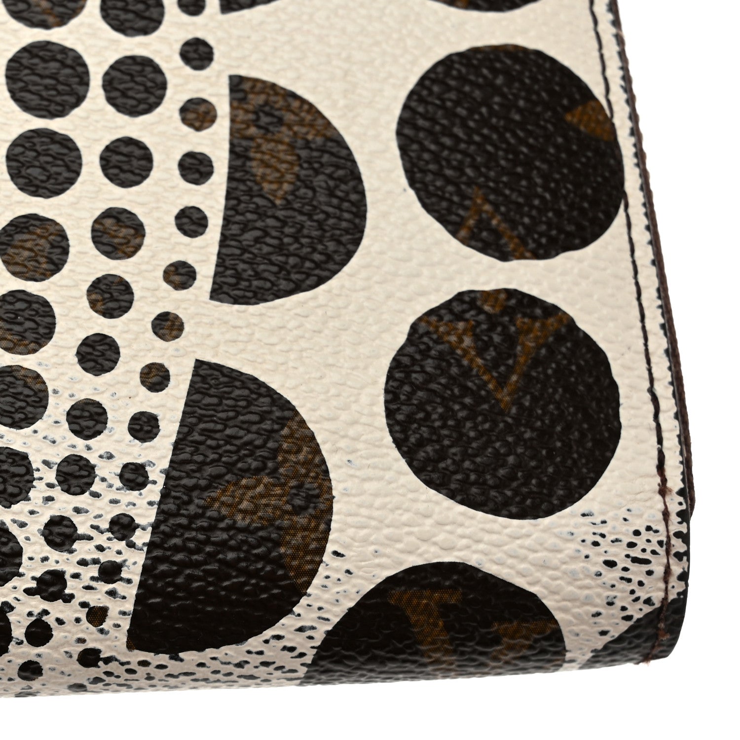 Monogram Kusama Pumpkin Dots Zippy Wallet White