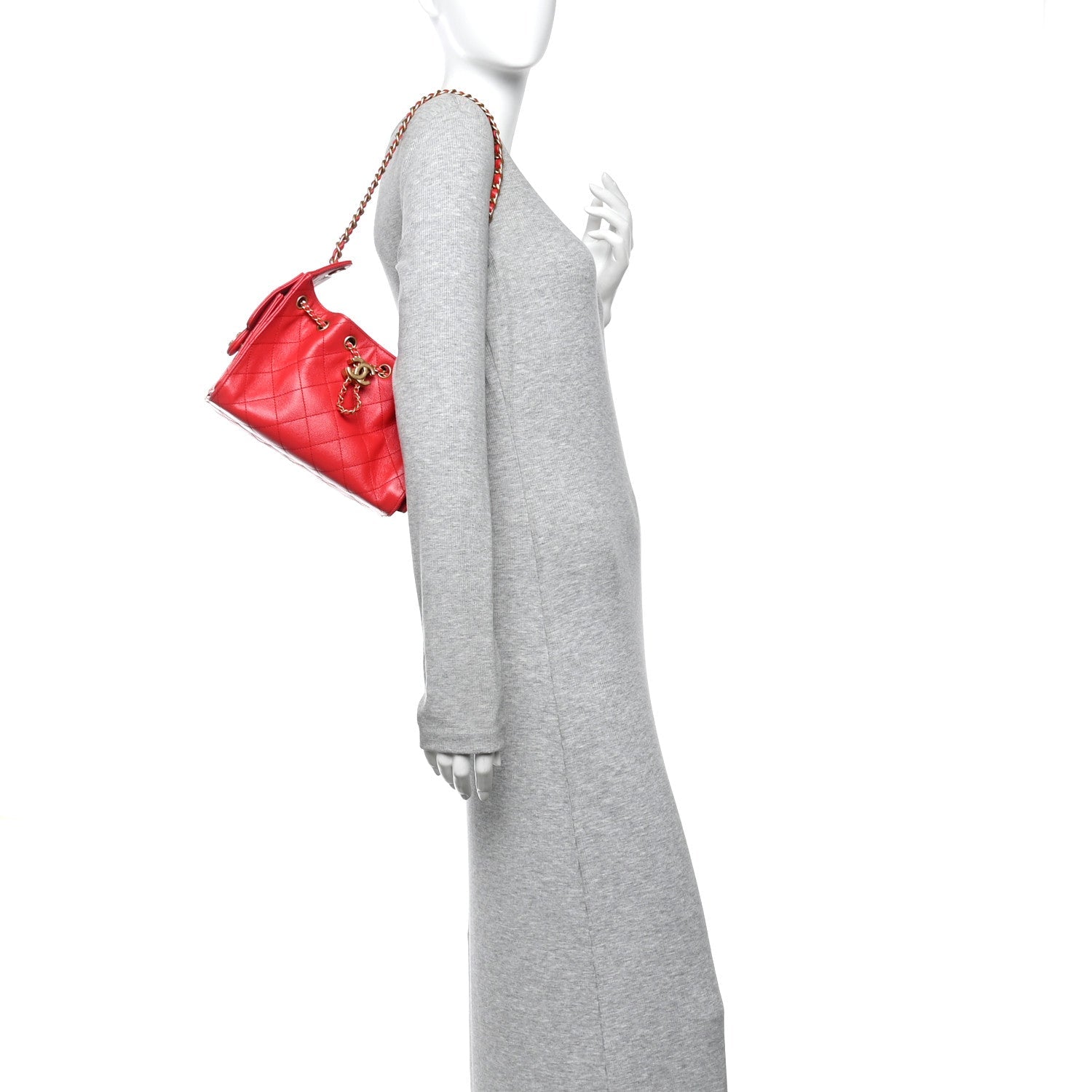Caviar Quilted Mini Chanel 25 Handbag Red