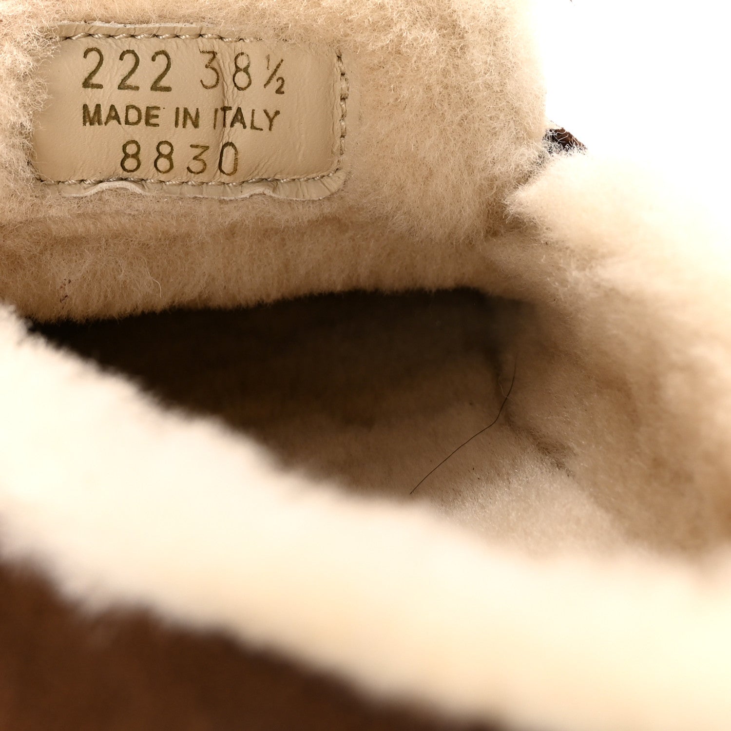 Suede Shearling Triangle Logo Loafer 38.5 Cocoa Brown