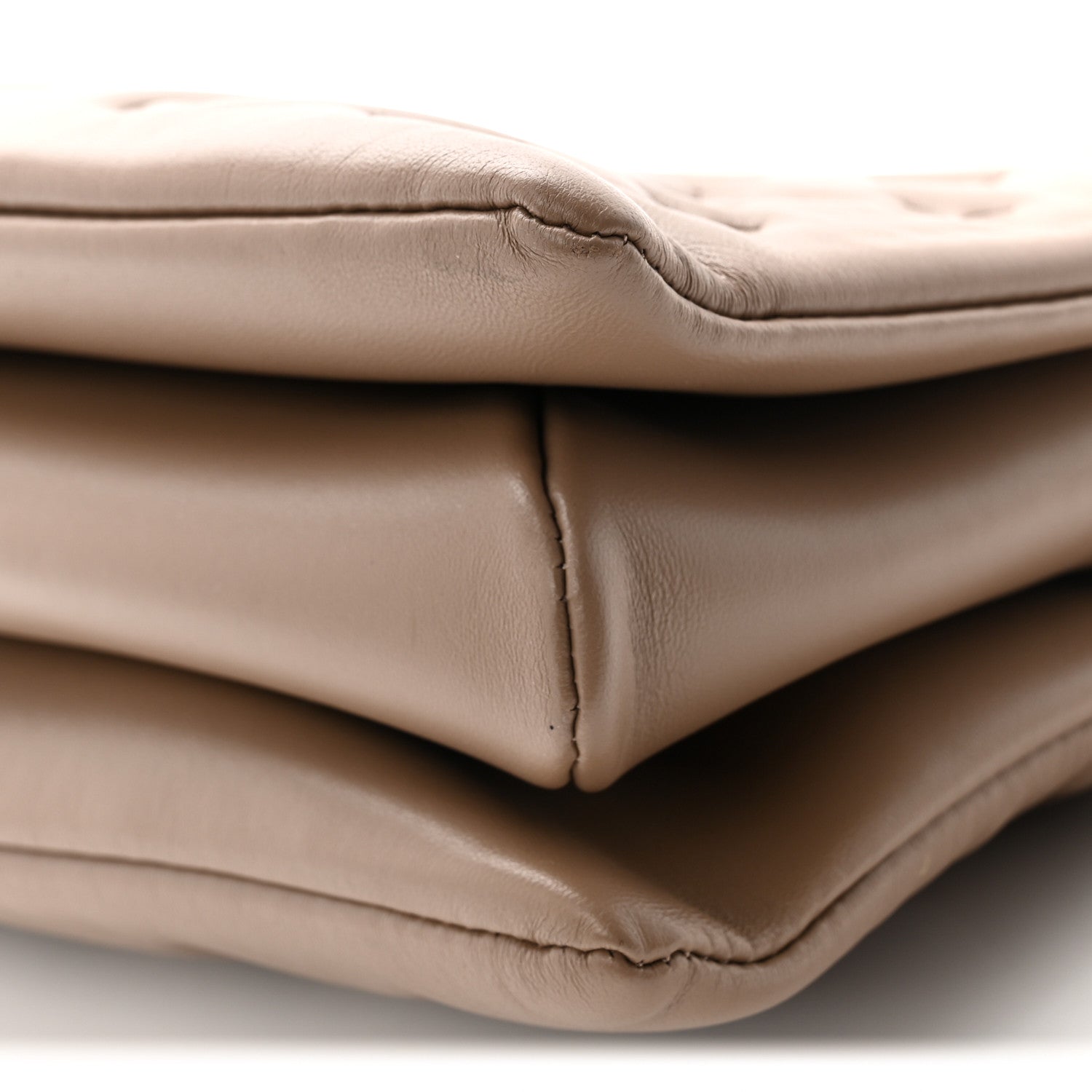 Lambskin Embossed Monogram Coussin PM Taupe
