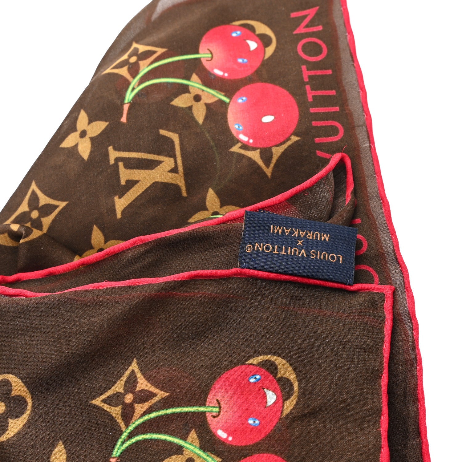 LV X TM Silk Monogram Cerises Bandeau Brown