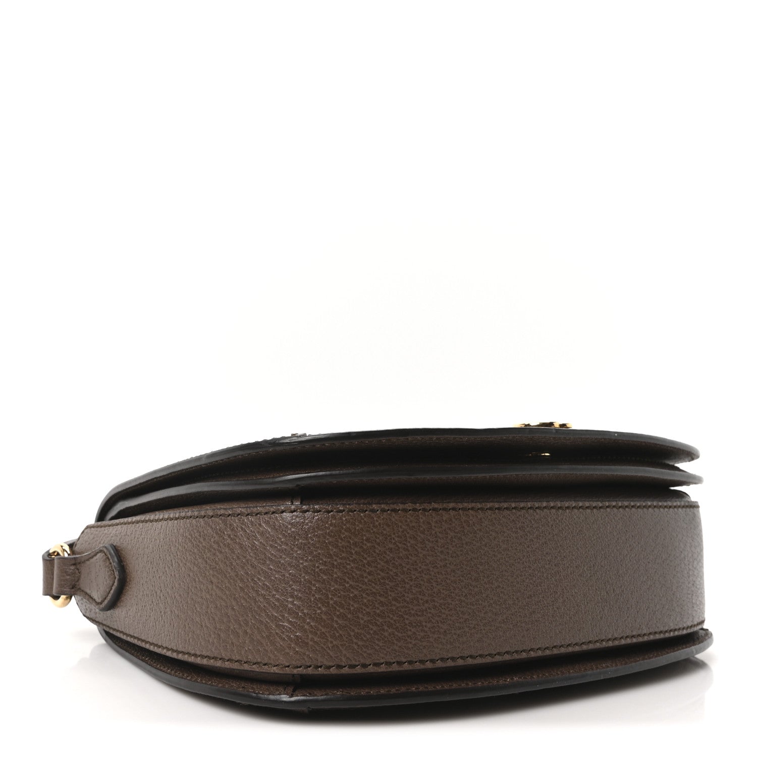 GG Supreme Monogram Web Small Ophidia Flap Messenger Bag Brown