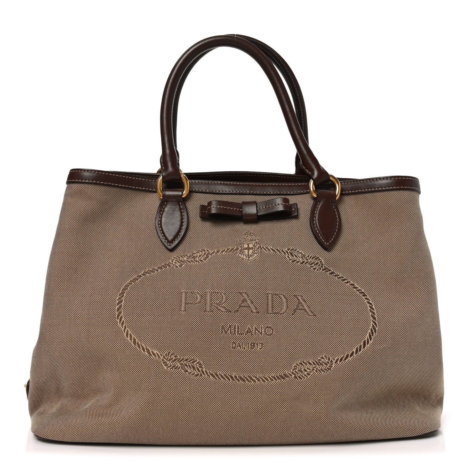 Jacquard Logo Tote Corda Bruciato