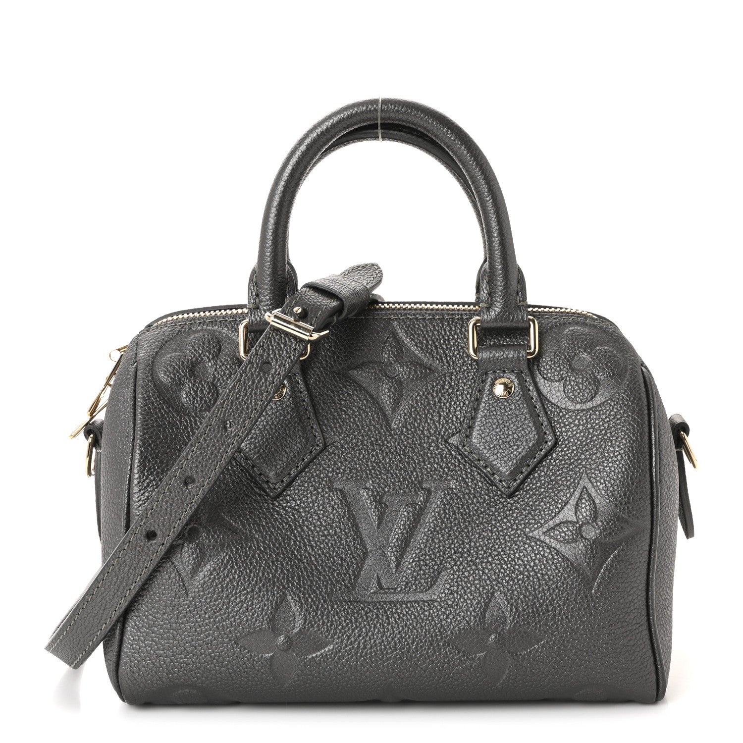 Shimmery Empreinte Monogram Giant Speedy Bandouliere 20 Gun Metal