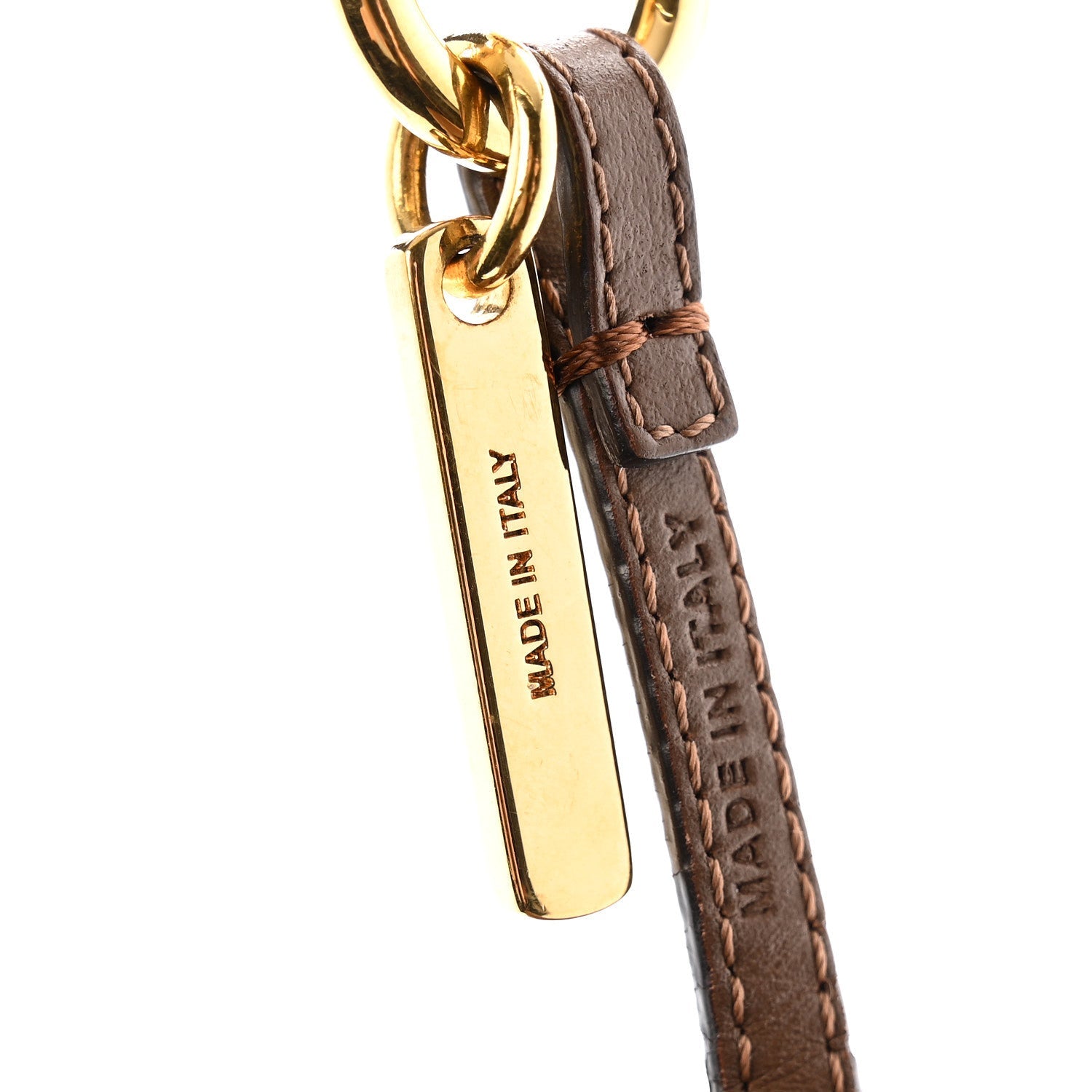 Shearling Toast Bag Charm Brown