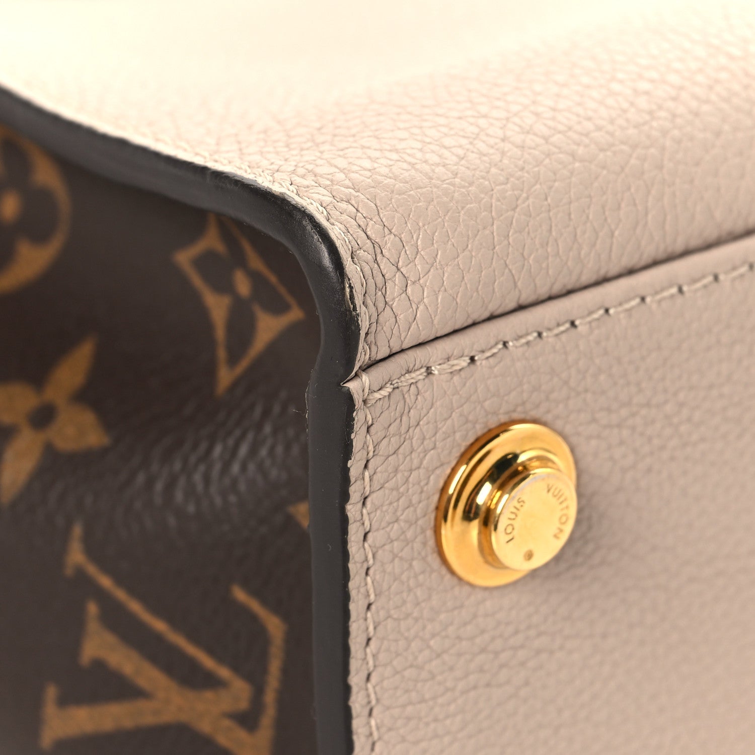 Calfskin Monogram On My Side PM Greige