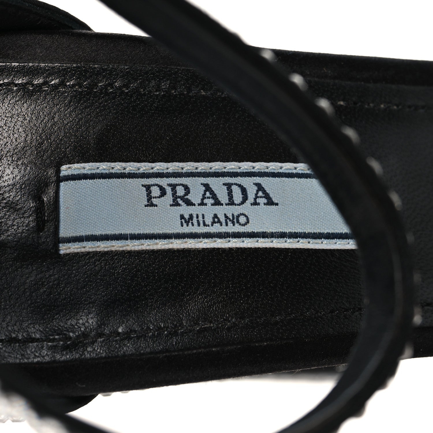 Satin Crystal Triangle Logo 40/135mm Platform Sandals 37 Cristal