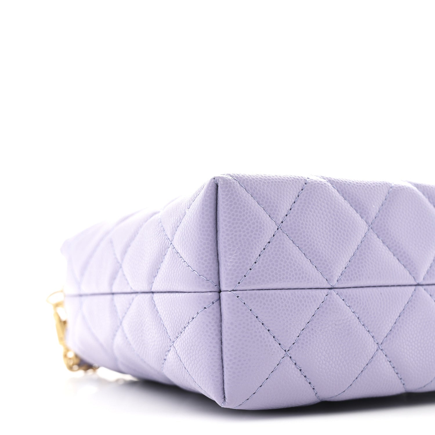 Caviar Quilted Chanel Way Clutch With Chain Light Purple