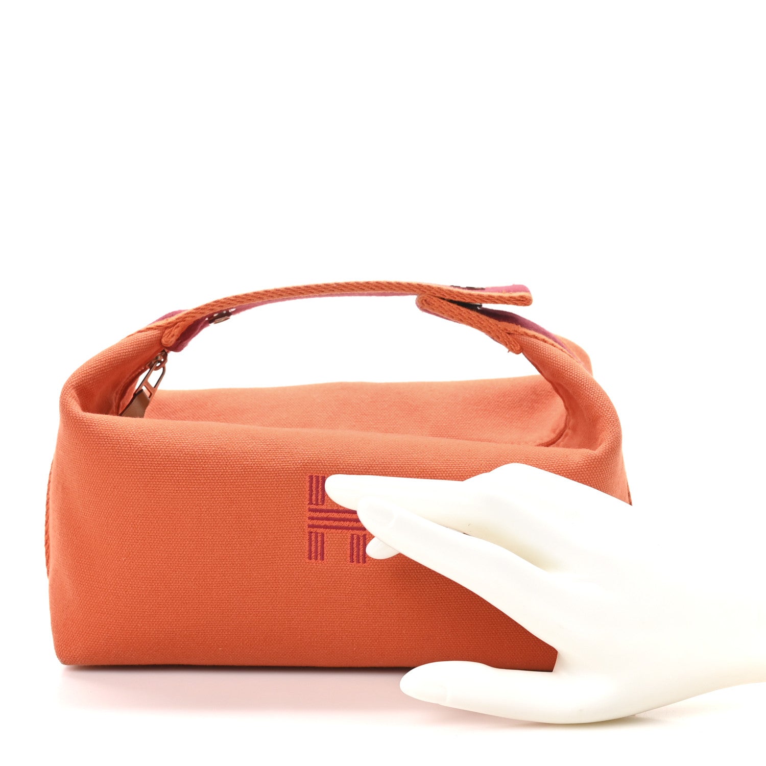 Canvas Small Bride-A-Brac Pouch Orange Burgundy