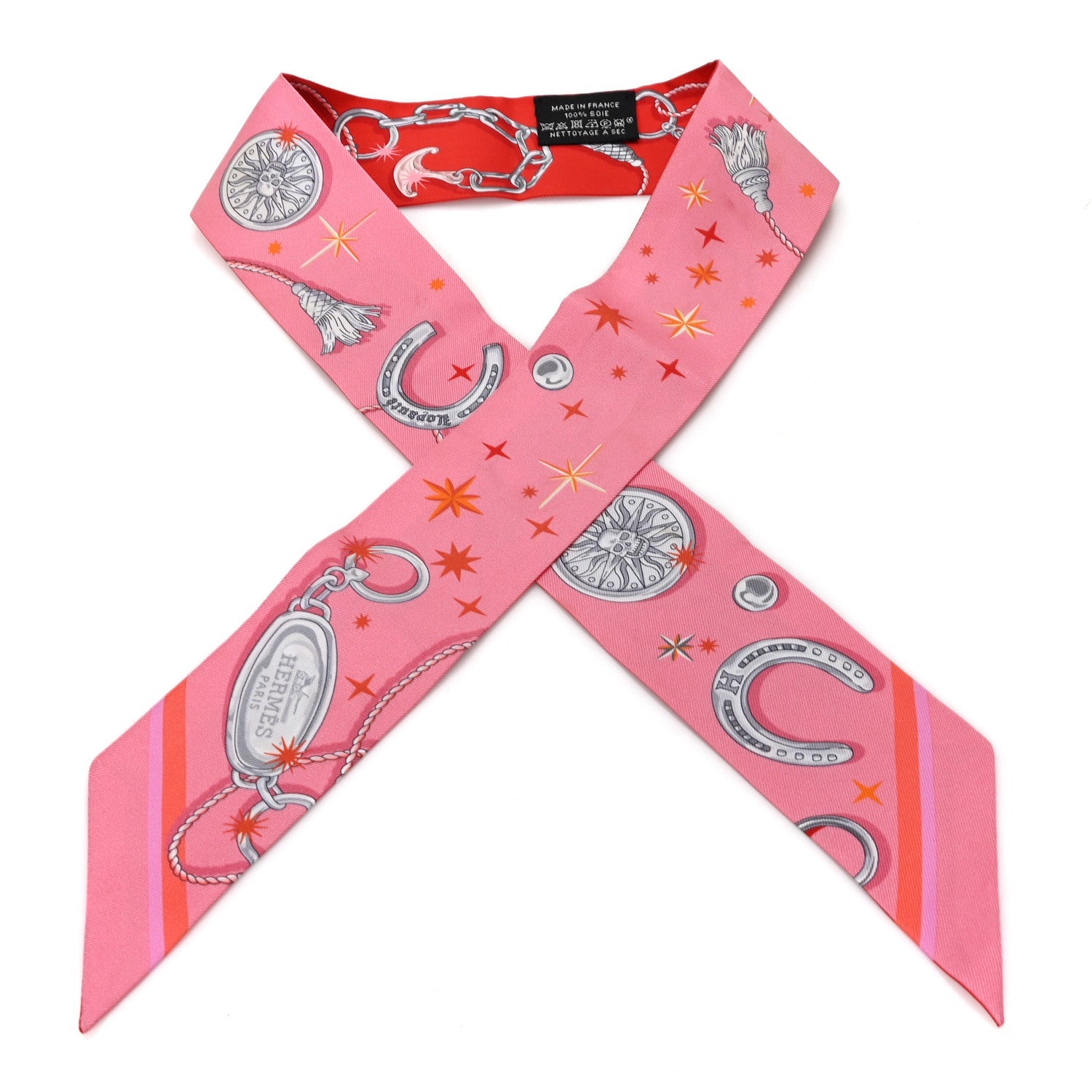 Silk C'est la Fete Twilly Rose Bonbon Orange
