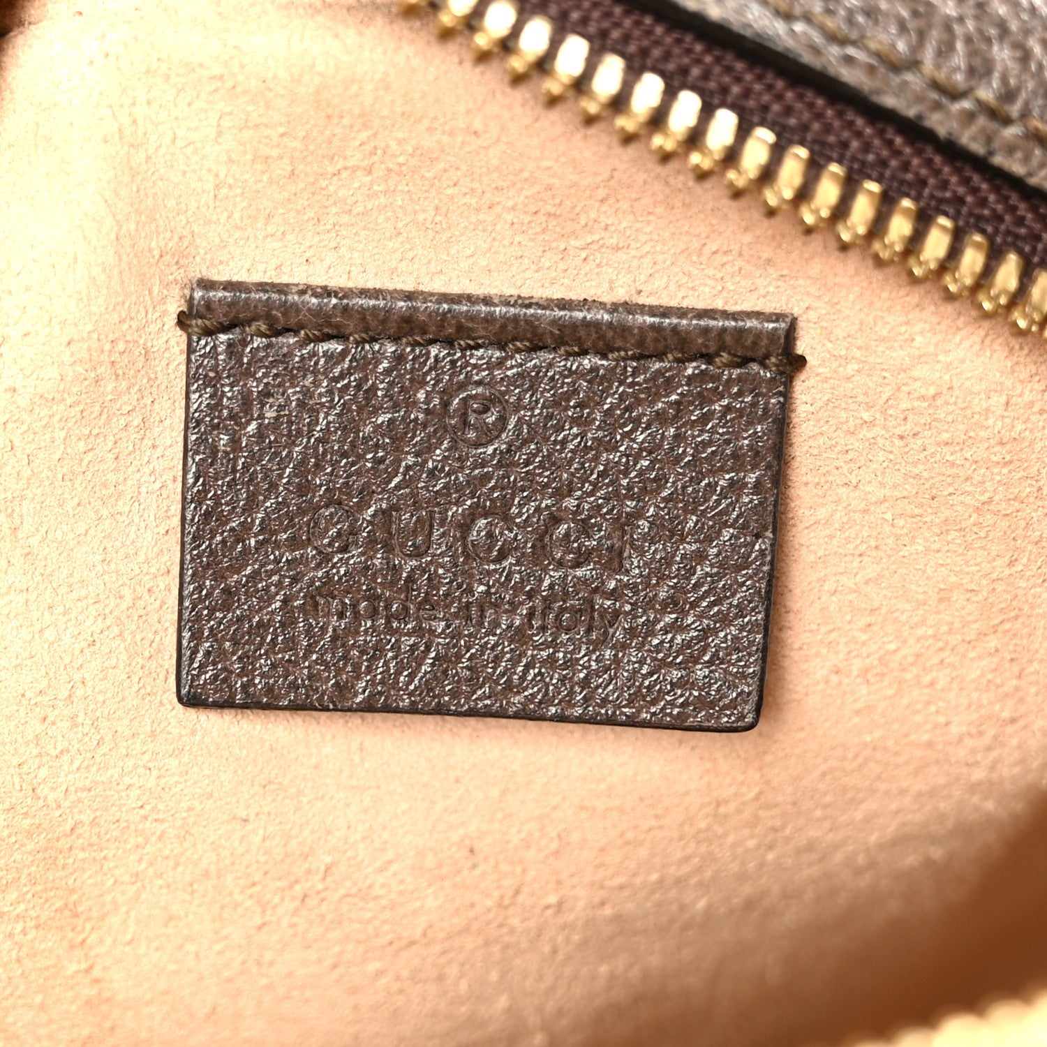 GG Supreme Monogram Web Mini Ophidia Round Shoulder Bag Brown