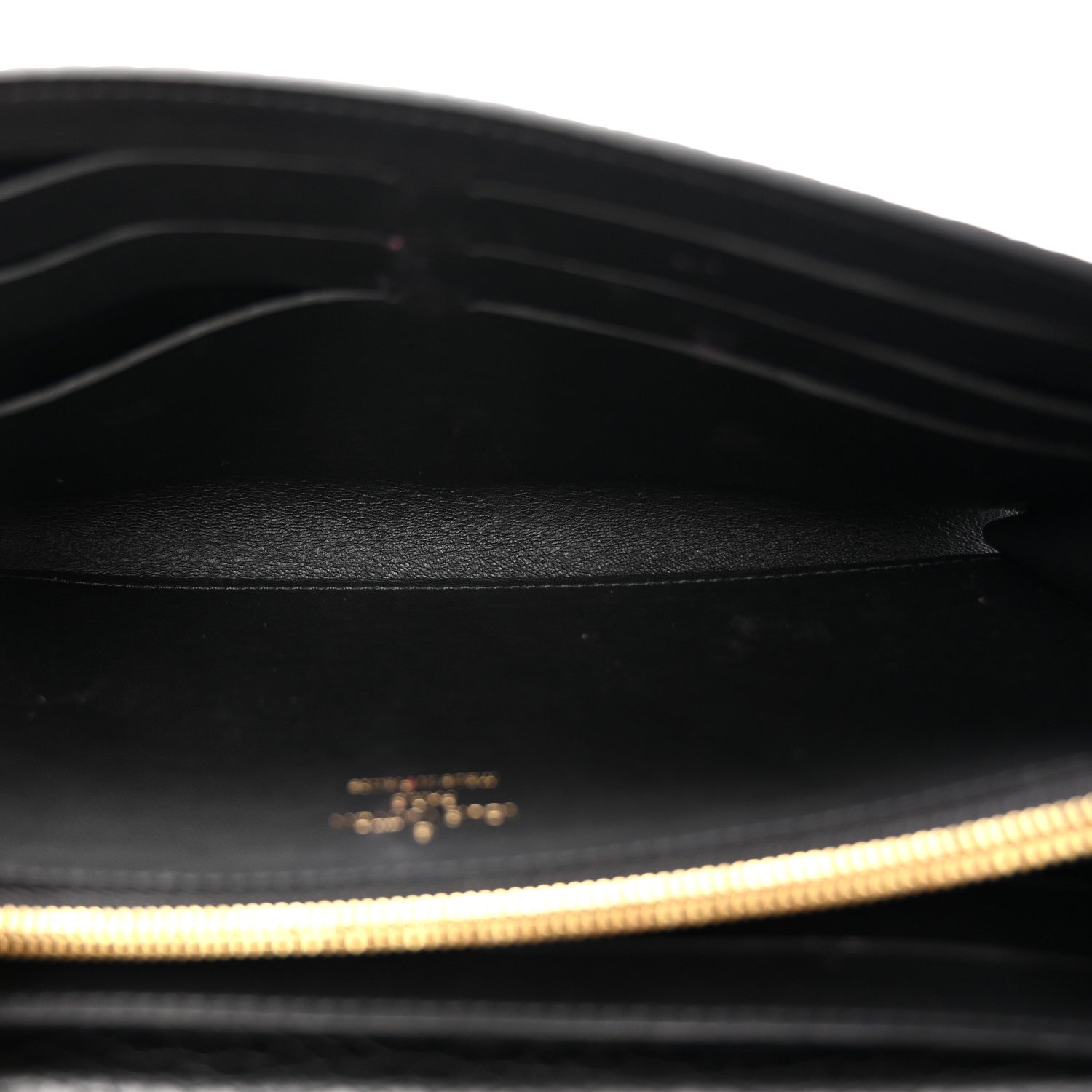Taurillon Mechanical Flowers Smile Capucines Wallet Black