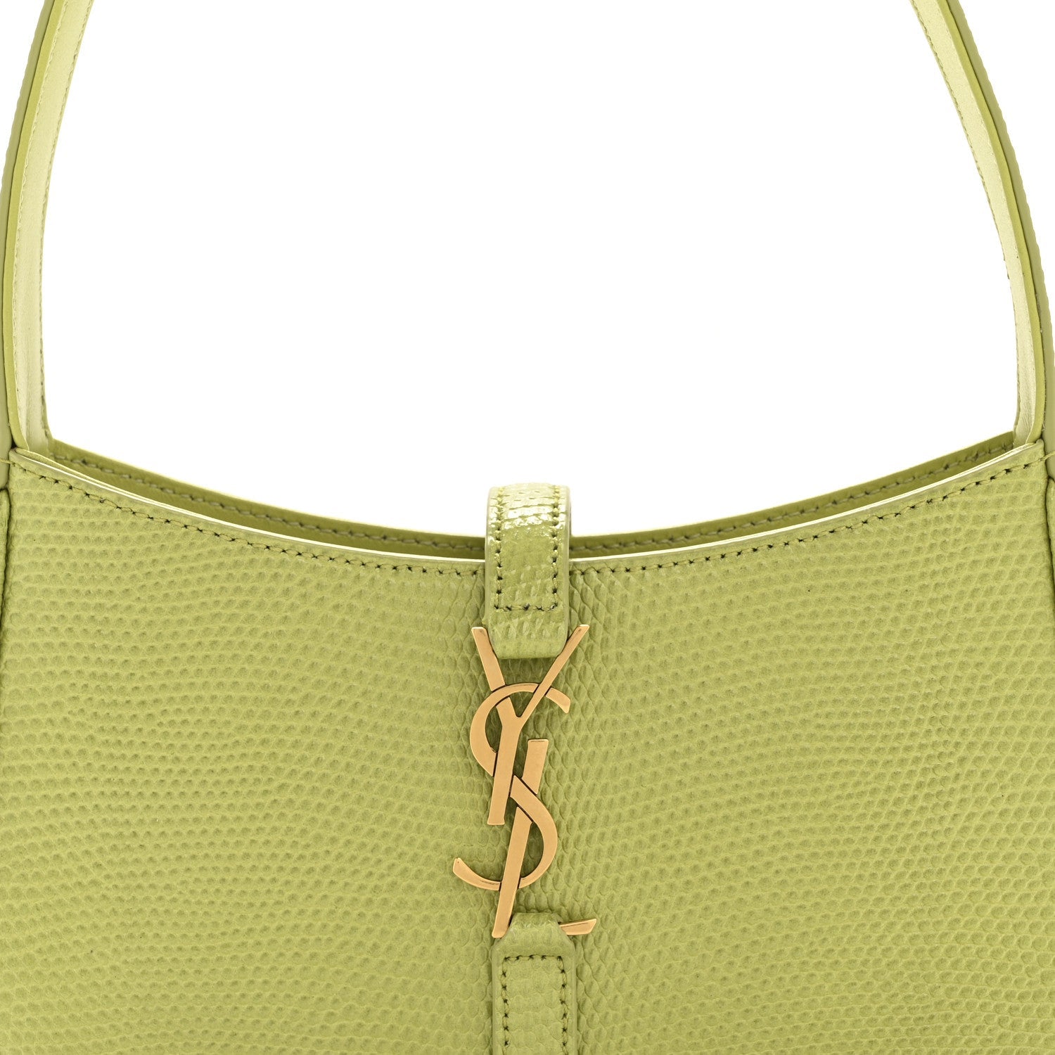 Calfskin Lizard Embossed Le 5 A 7 Mini Hobo Dull Lime