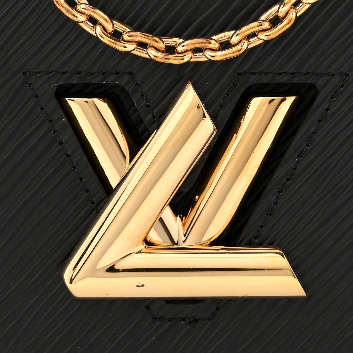 Epi Twist Belt Chain Wallet Black