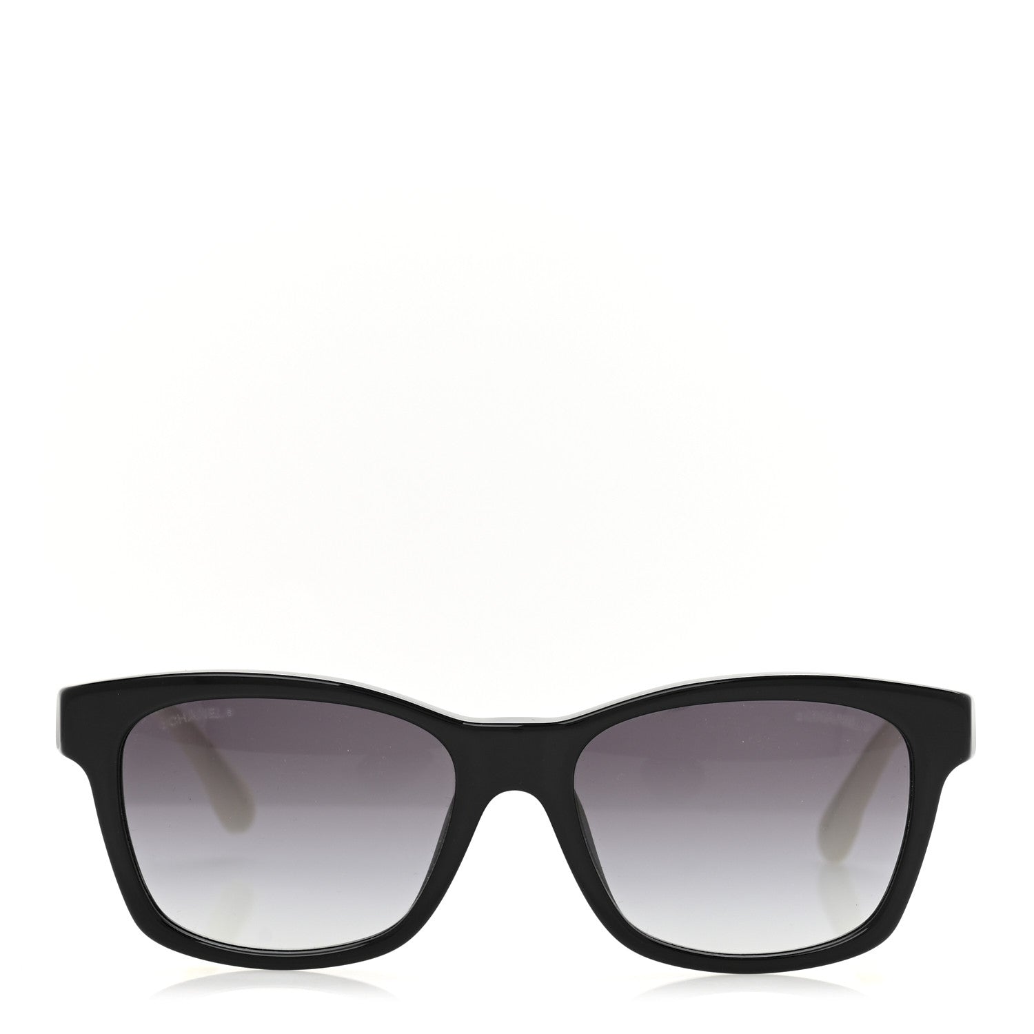 Acetate Quilted CC Square Sunglasses 5484 White Black