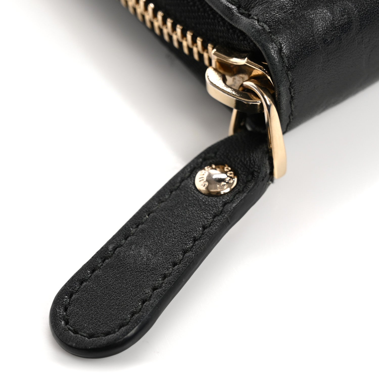 Microguccissima Zip Around Wallet Black