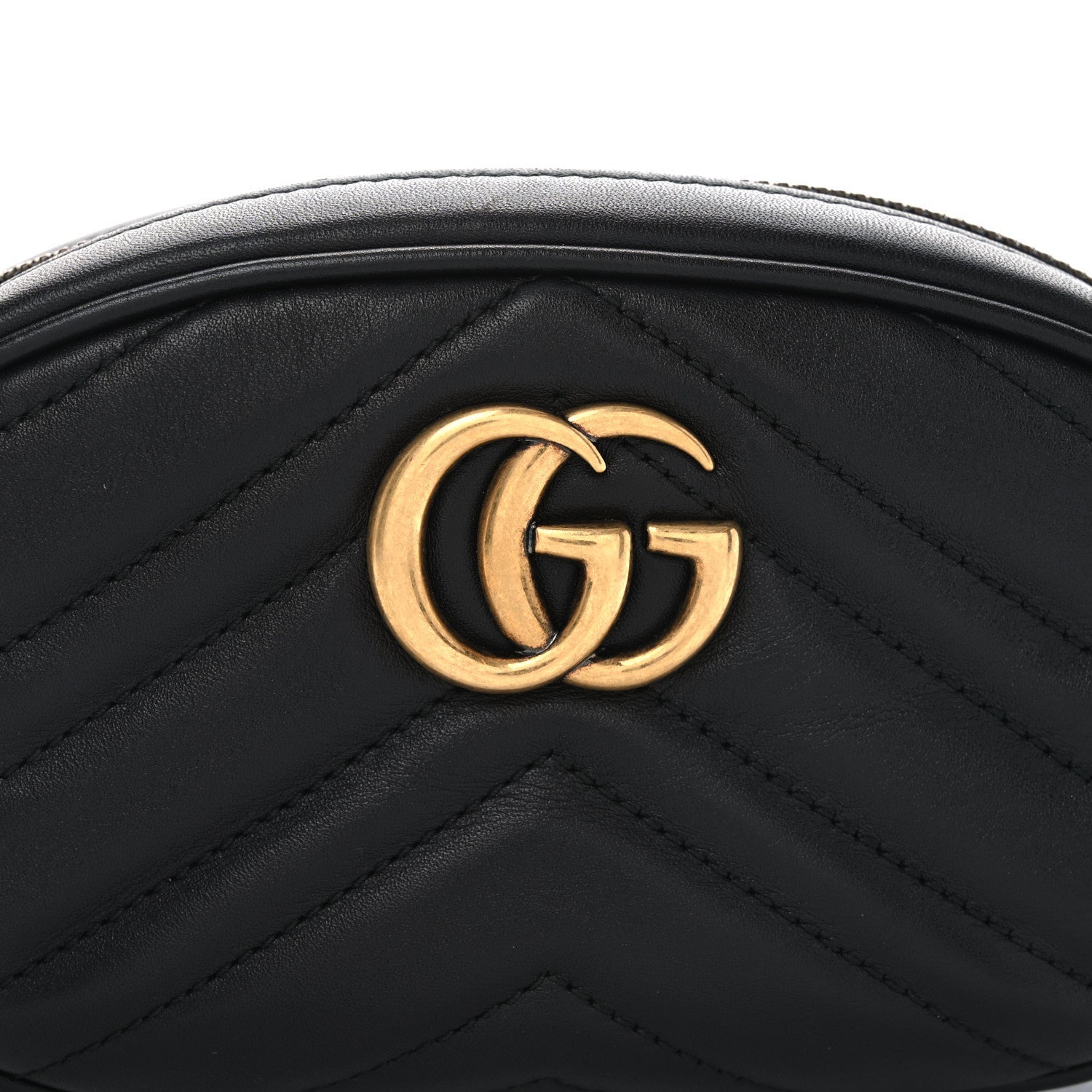 Calfskin Matelasse GG Marmont Belt Bag 95 38 Black