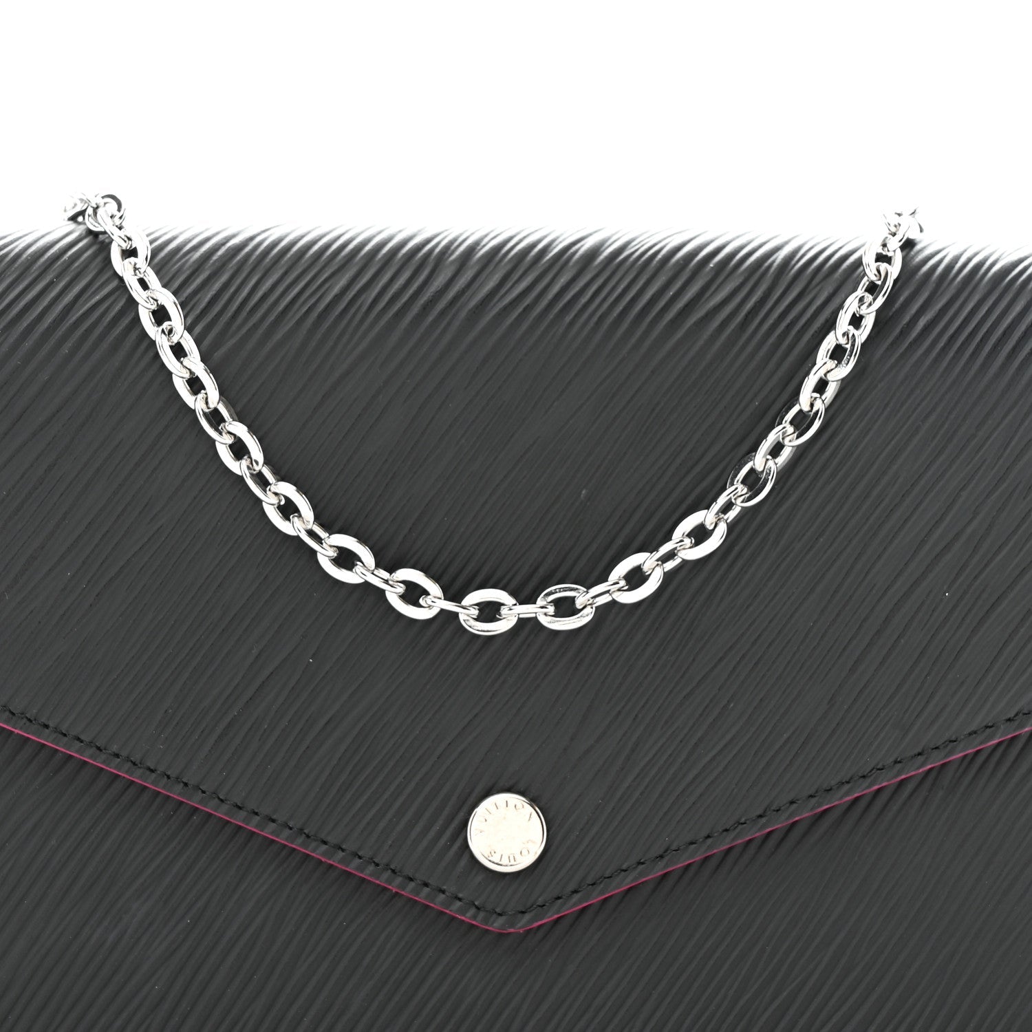 Epi Pochette Felicie Black Hot Pink