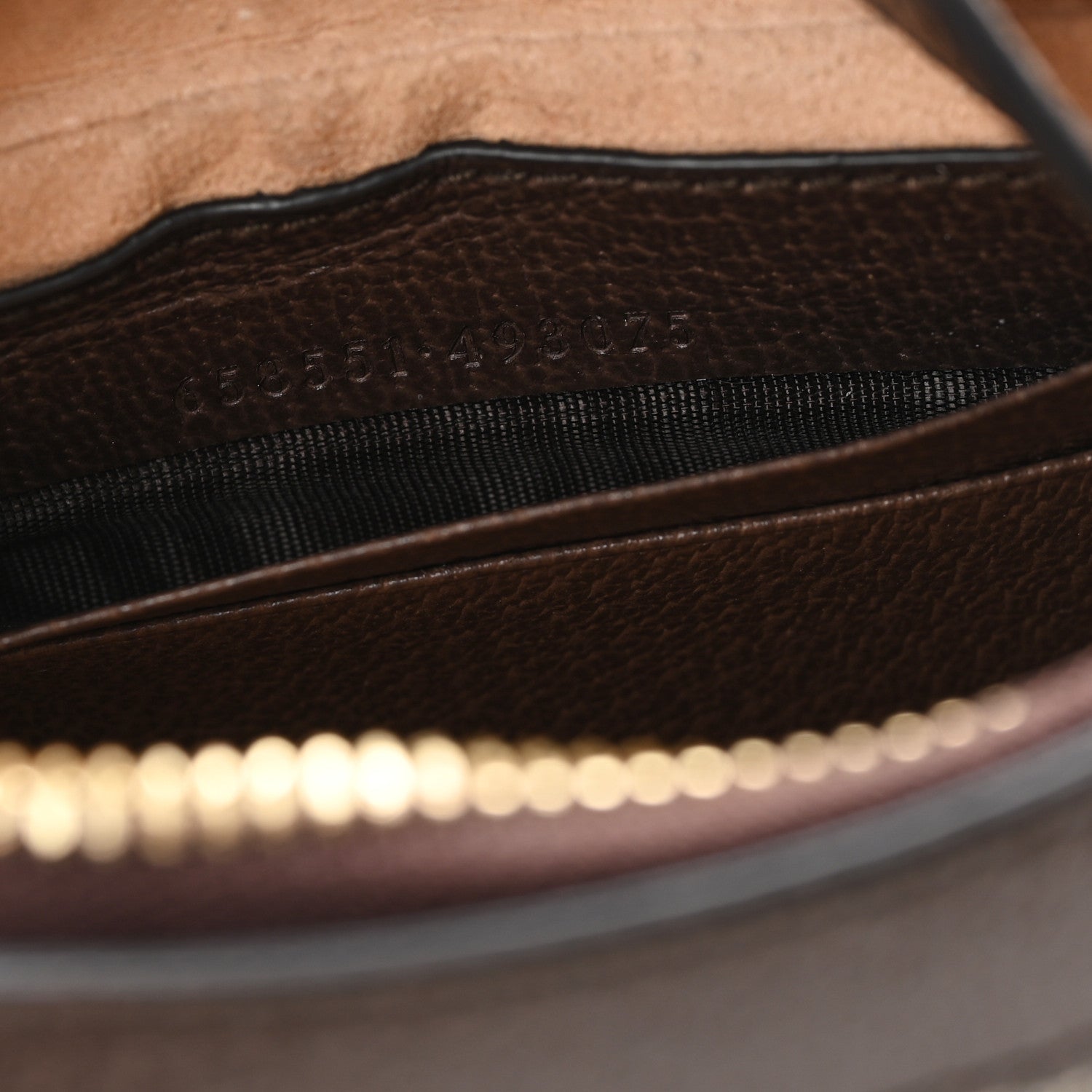 GG Supreme Monogram Textured Calfskin Web Mini Ophidia Half Moon Hobo Beige Ebony New Acero