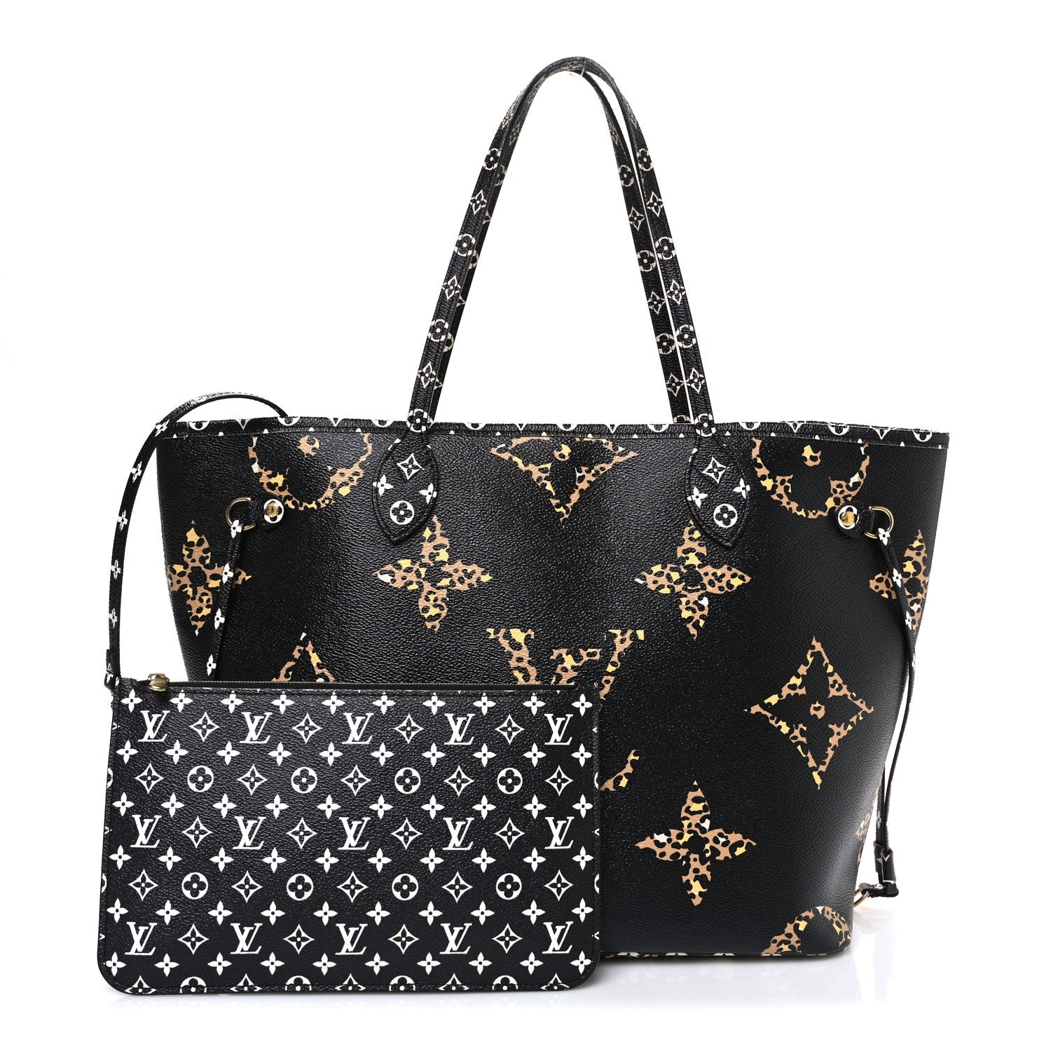 Monogram Giant Jungle Neverfull MM Black