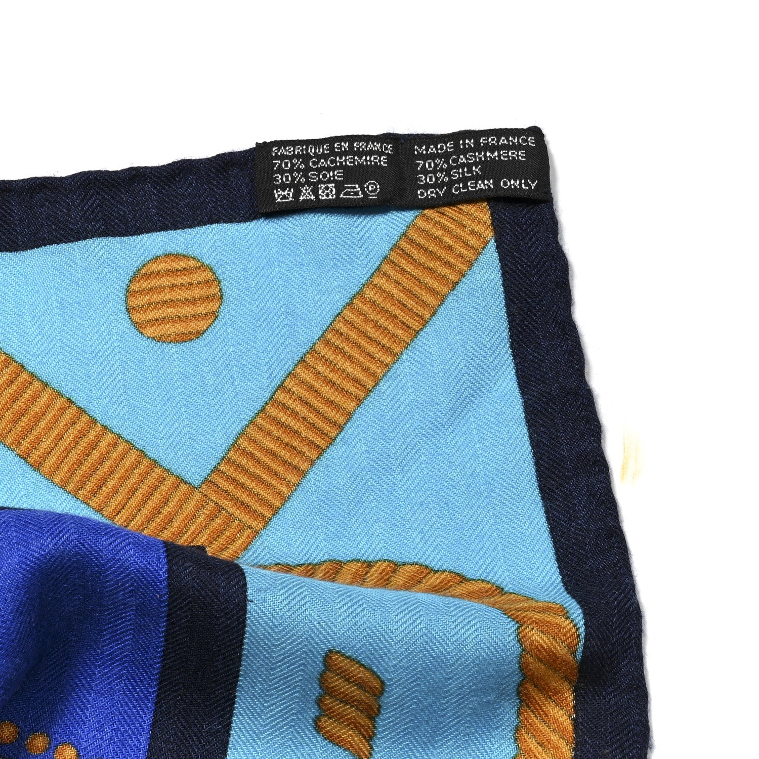 Cashmere Silk Balade En Berline Shawl 140 Bleu Ciel Jaune Vif Bleu Vif