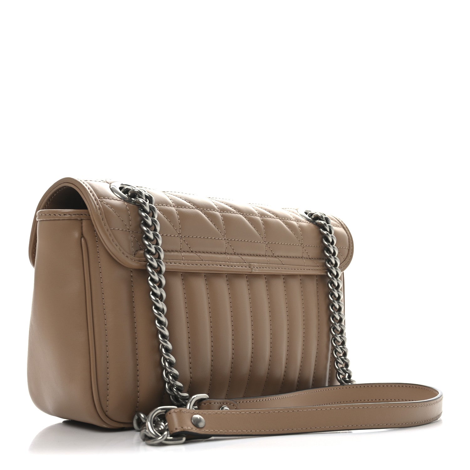 Calfskin Matelasse Aria Small GG Marmont Shoulder Bag Camelia