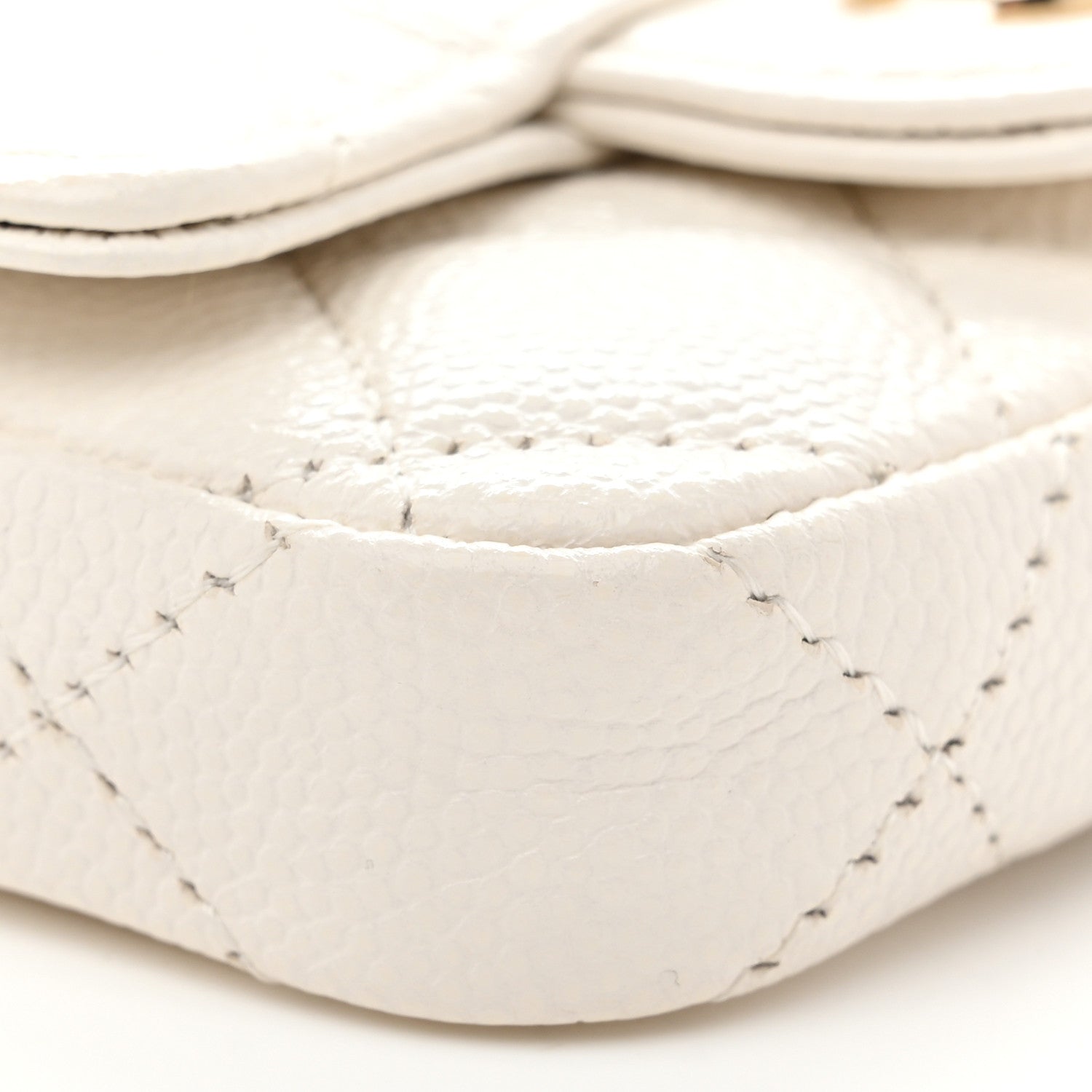 Caviar Quilted Belt Bag White