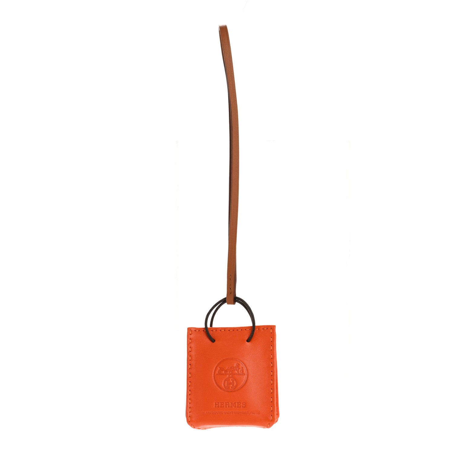 Milo Lambskin Swift Shopping Bag Charm Feu Gold