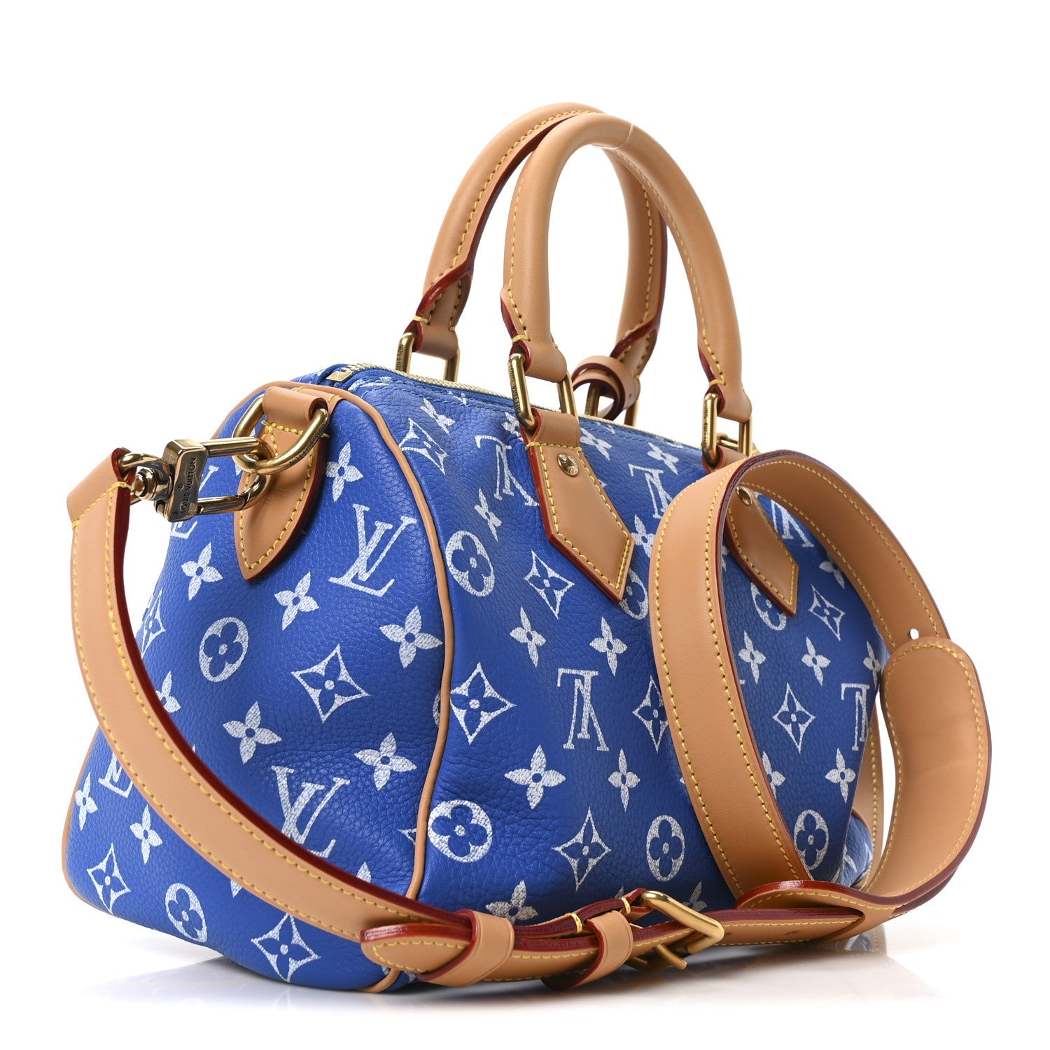 Calfskin Monogram Speedy P9 Bandouliere 25 Blue