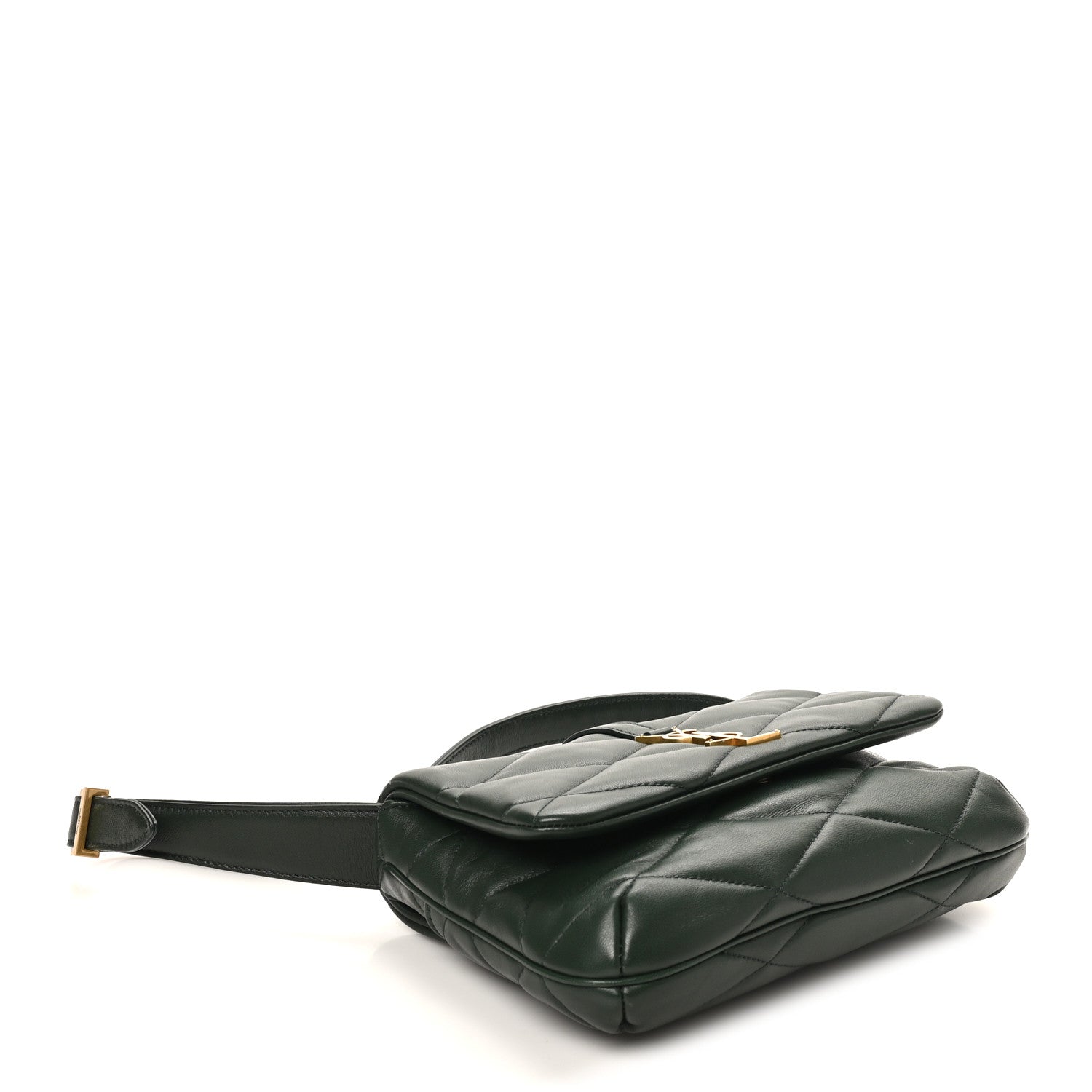 Lambskin Quilted Le 57 Diamond Shoulder Bag Vert Fonce