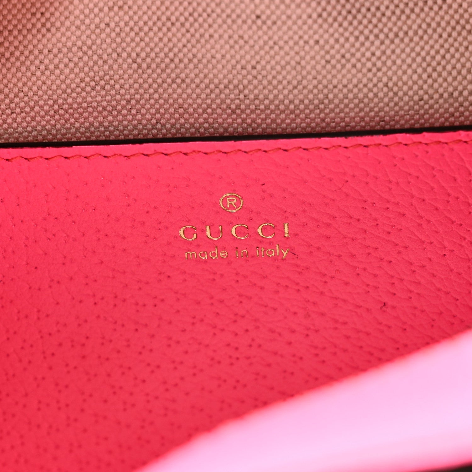 GG Supreme Monogram Textured Dollar Calfskin Web Ophidia Small Crossbody Bag Beige Ebony Fuchsia