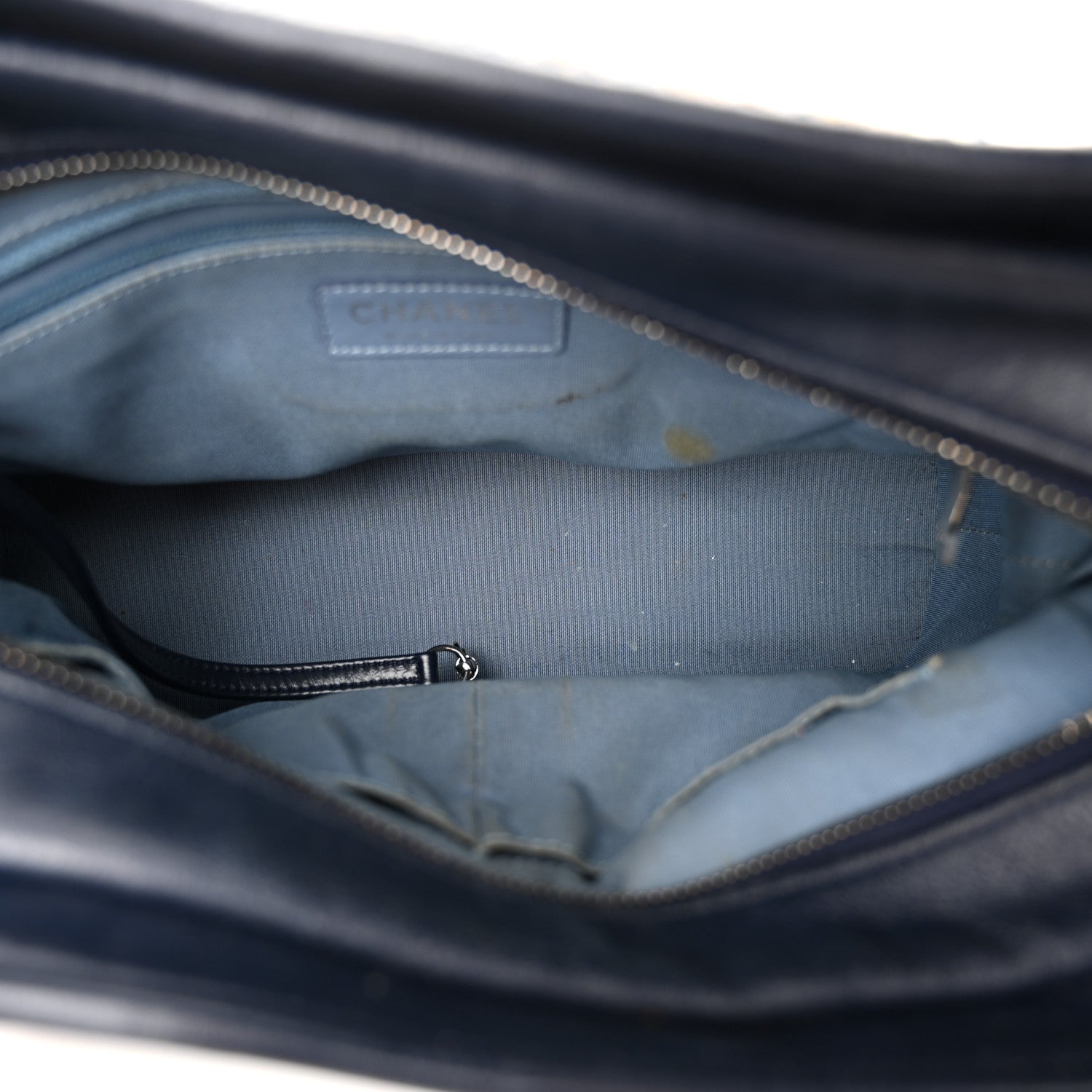 Tweed Calfskin Quilted Medium Gabrielle Hobo Navy